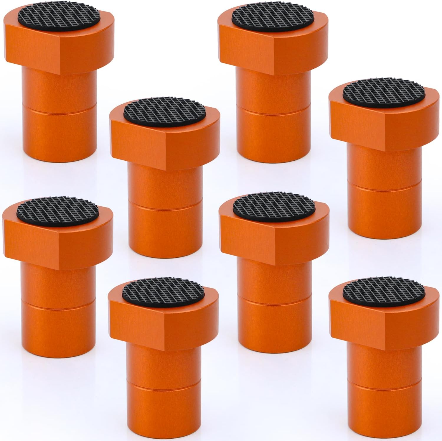 ViewReal 8 Pack 3/4-in Aluminum Alloy Bench Dogs for MFT Workbench with Square Non-Slip Clamping Pads Universal 19mm Workbench Stop Clamps Low Profile Workpiece Stability Accessory for Woodworking Precision Cutting and Sanding #B0CZ75H8Y5