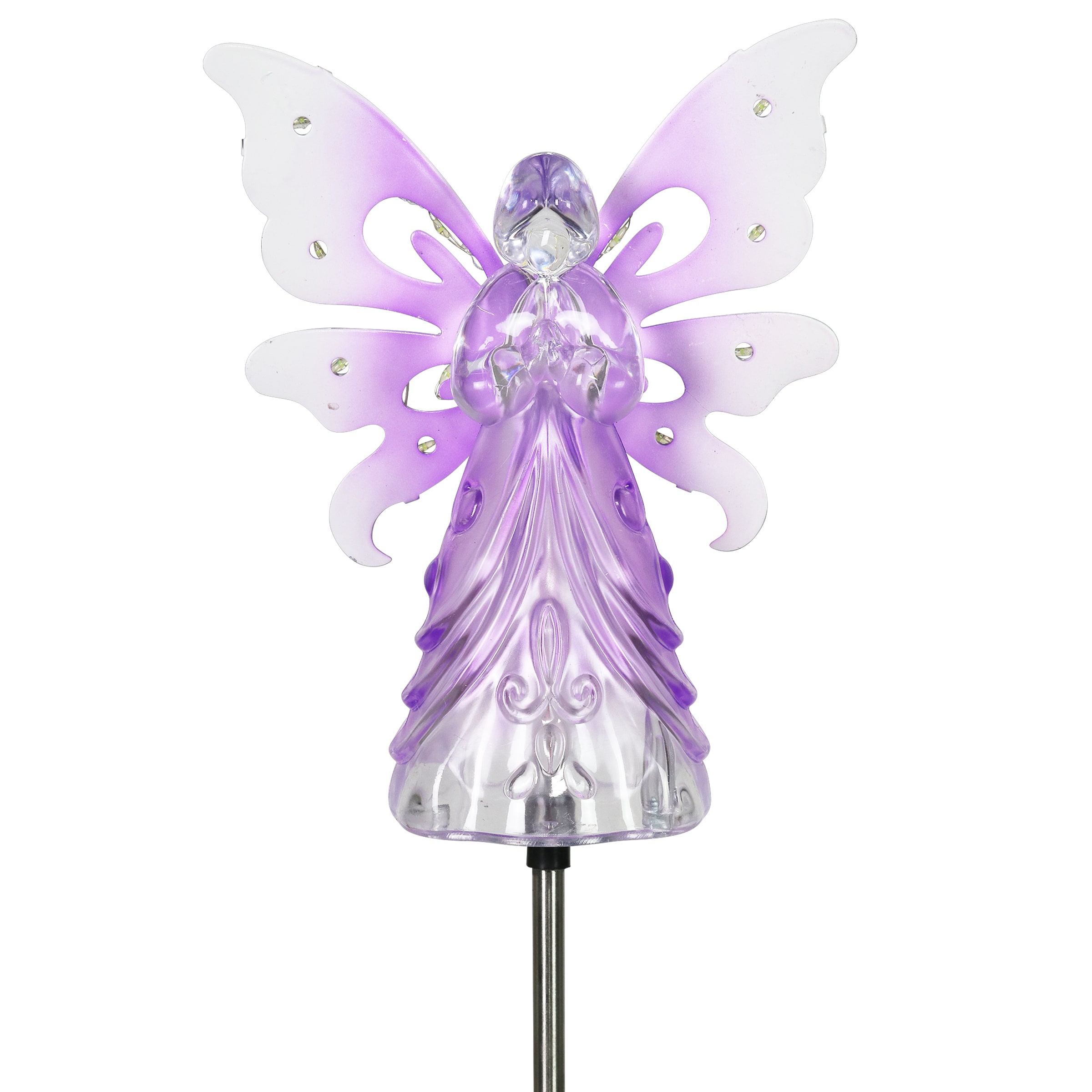 Exhart 17743-RS 39.25-Inches Purple Plastic Solar Stake