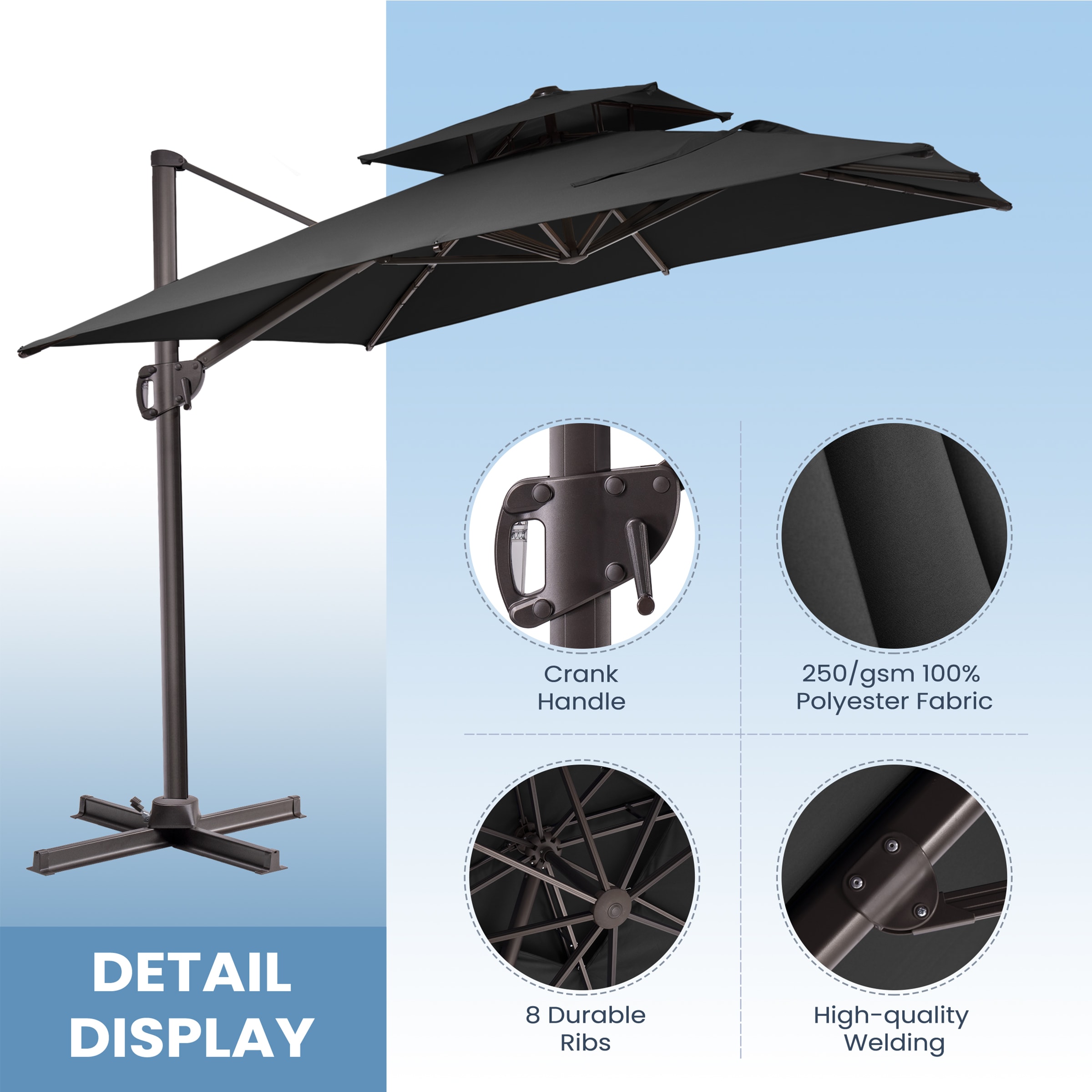 Crestlive Products CL-PU048BLK Umbrellas-2 - View #5