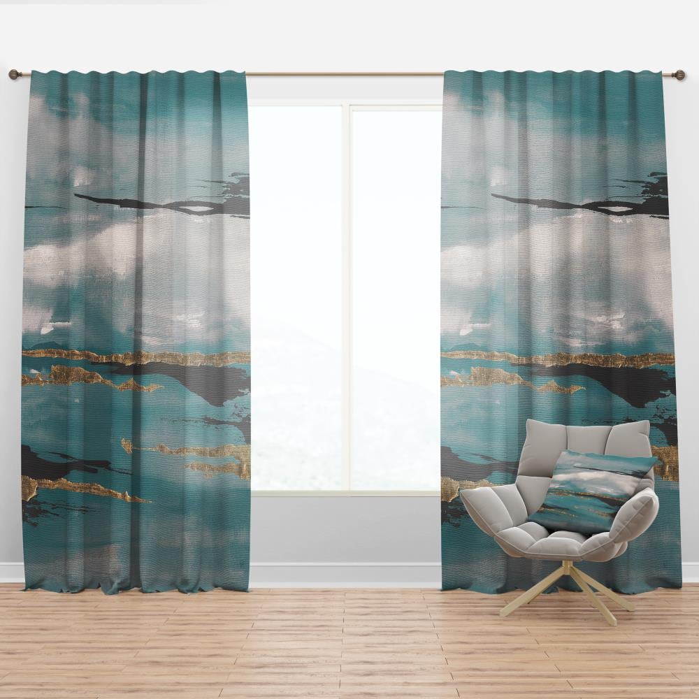 Designart CTN30457-52-63 63-Inches Multiple colors/finishes Abstract Room darkening Thermal lined Rod pocket Single curtain panel