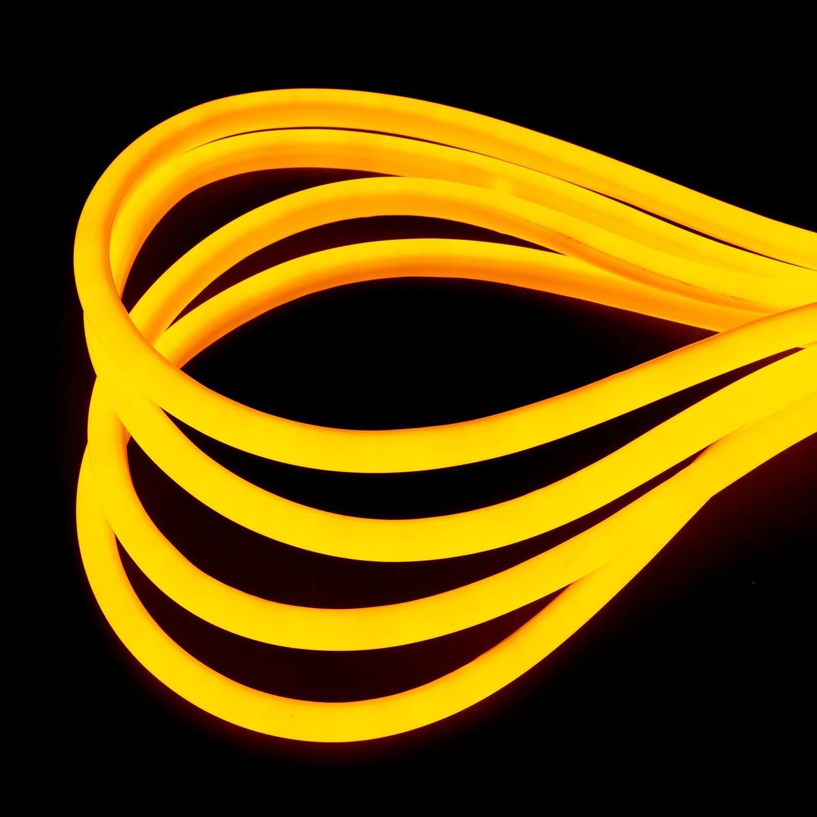 AOIZGMY  Gold Neon Light Strip 18FT Flexible LED Rope Light Waterproof 120LEDs per Meter AC 110V Plug Indoor Outdoor Use for Bedroom Home