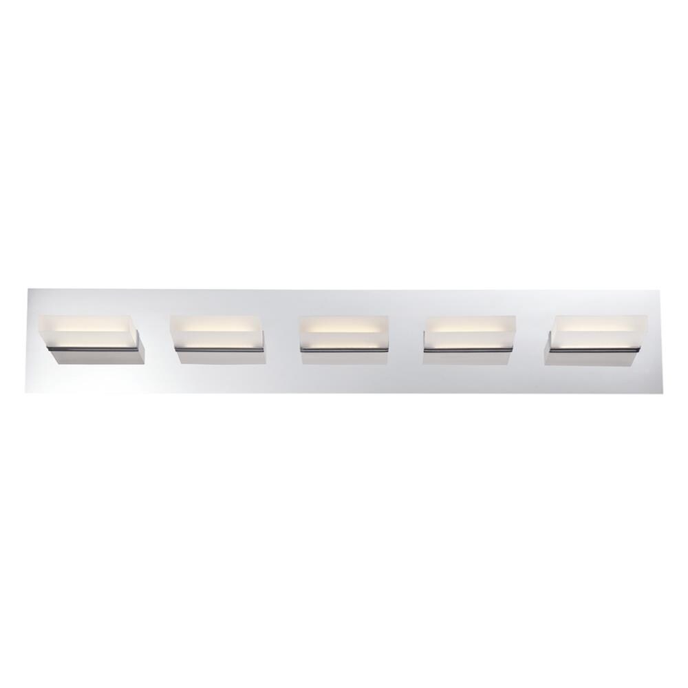 Eurofase 28022-015 Olson 30-in 5-Light Chrome LED Modern/Contemporary Vanity Light