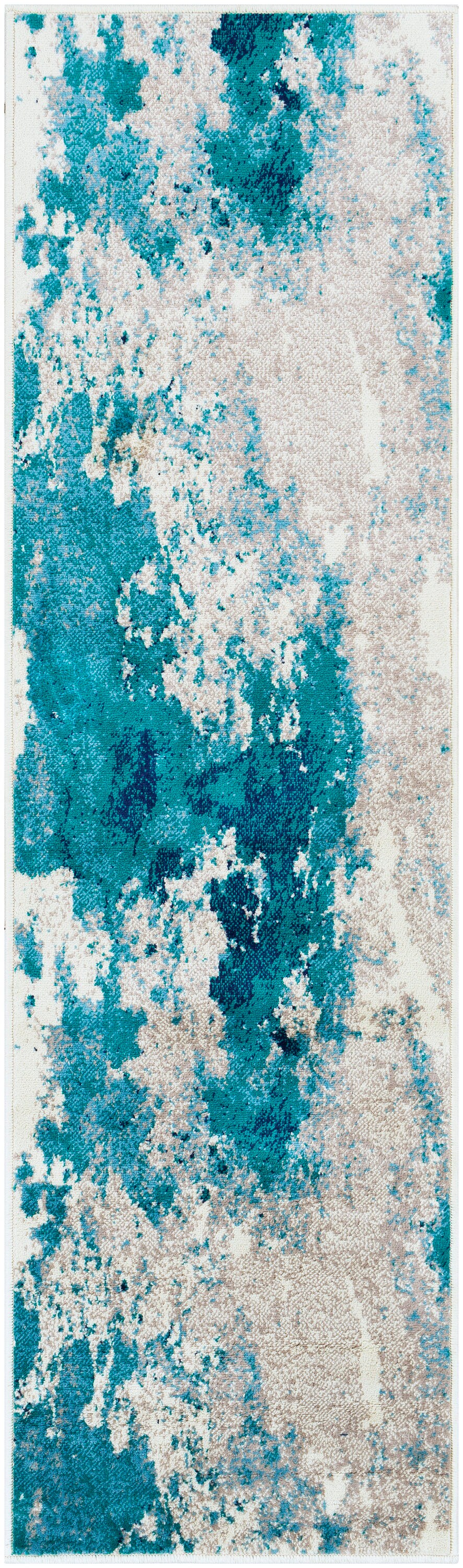 Livabliss PAR1106-2276 Paramount 2 x 8 (ft) Polypropylene Teal Rectangular Indoor Abstract Industrial Runner rug