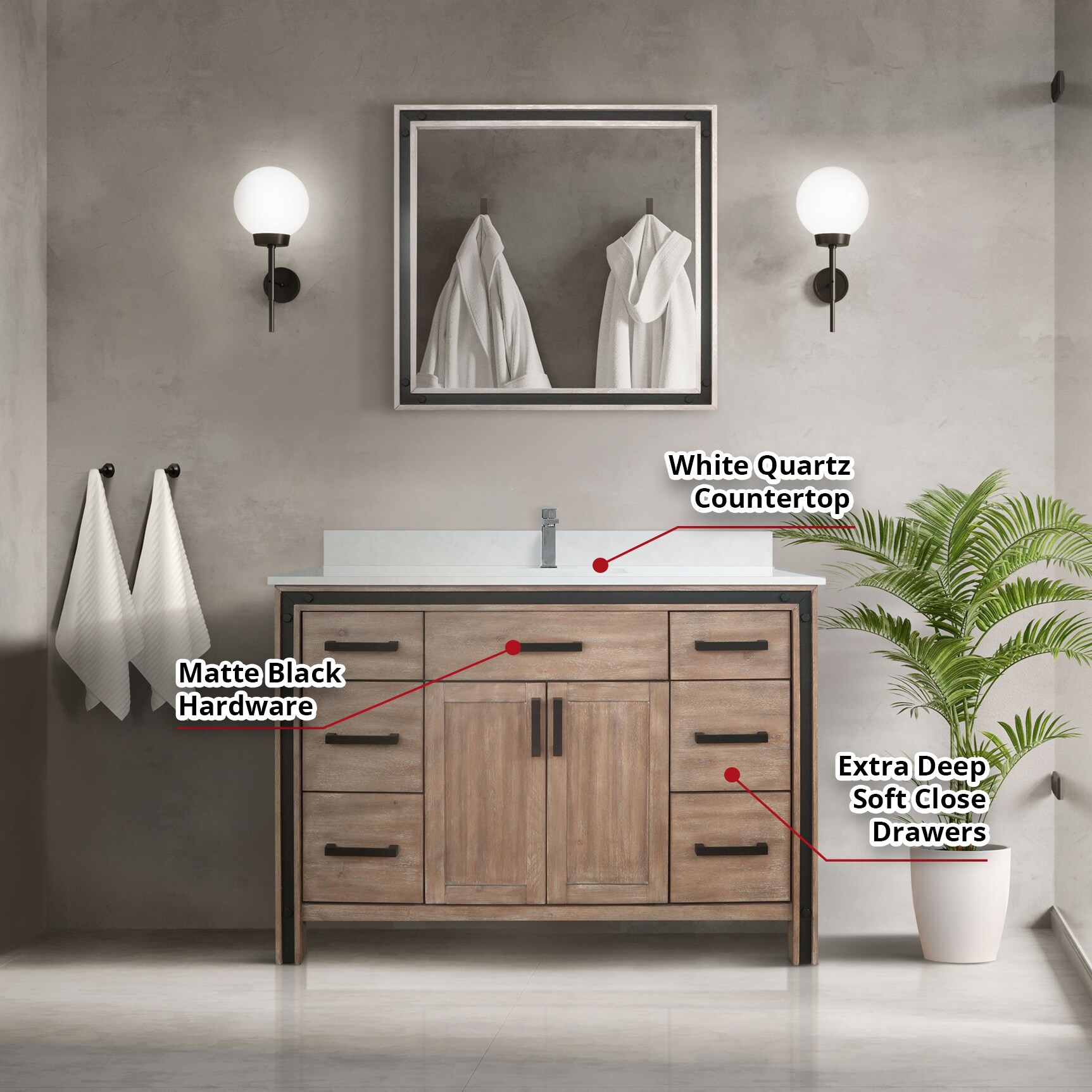 Lexora LVZV48SN200 Bath-Vanity-Combo - View #7