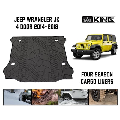 King 4wd Premium Four Season Cargo Liner Jeep Wrangler Unlimited Jk 4 Door 2018 In The Interior Car Accessories Department At Com - Jeep Jk Diy Cargo Net Doors