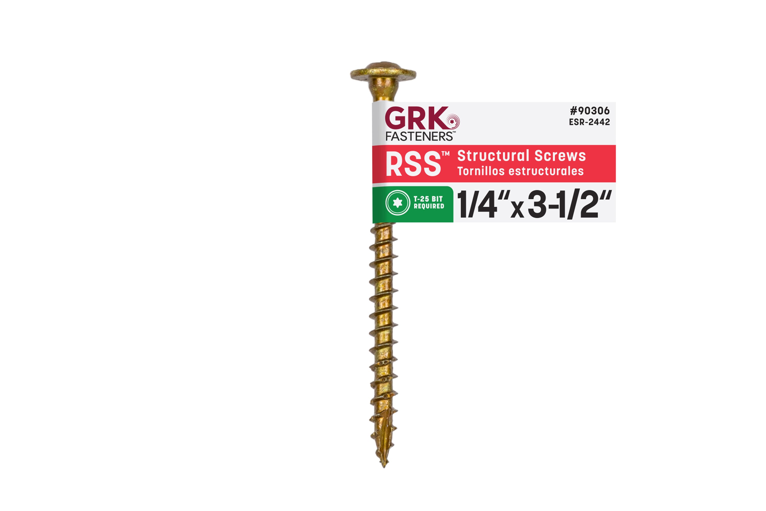 GRK 90306 RSS 1/4-in x 3-1/2-in Polymer Exterior Wood screws (