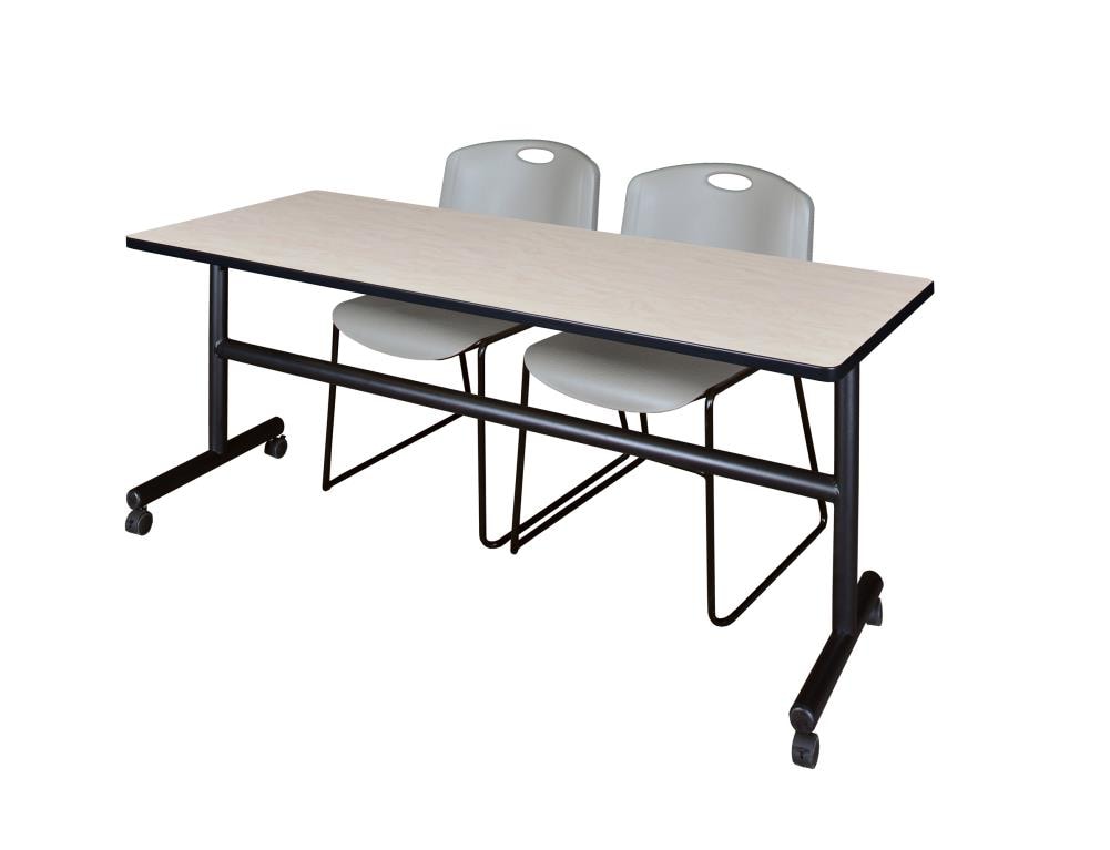 Regency MKFT7230PL44GY Training Off-white 4-Person Training Table (72-in W x 29-in H)