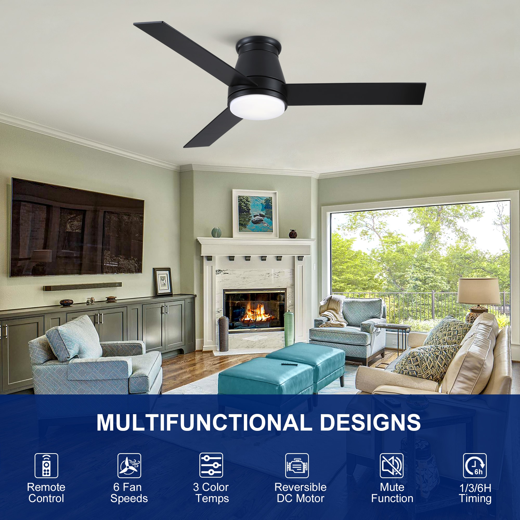 YUHAO LSDC1153BK482 Ceiling-Fans - View #3