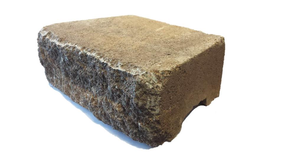 FULTON KGWT 4-in H x 12-in L x 8-in D Tan Rustic Splitface Concrete Retaining Wall Block
