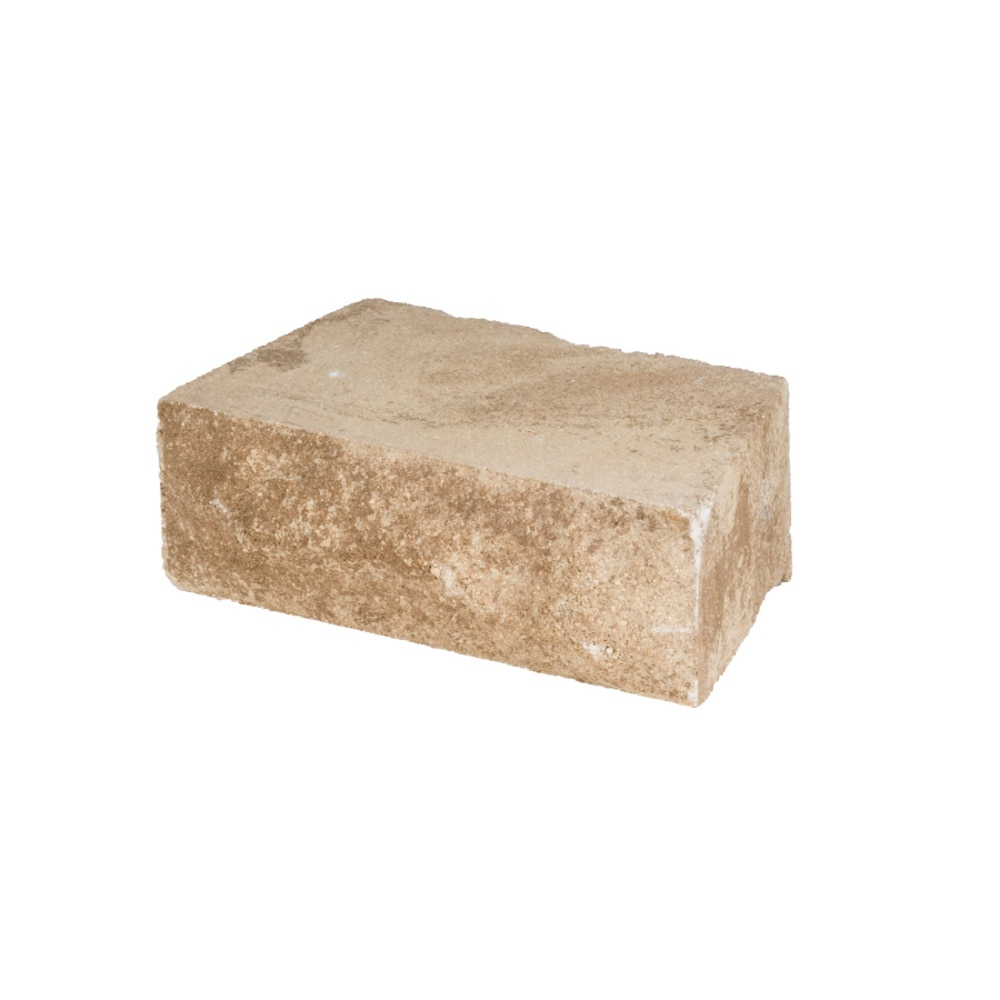 4.1-in H x 12-in L x 6.8-in D Sand/Tan Concrete Retaining Wall Block in Brown | - Lowe's 30394