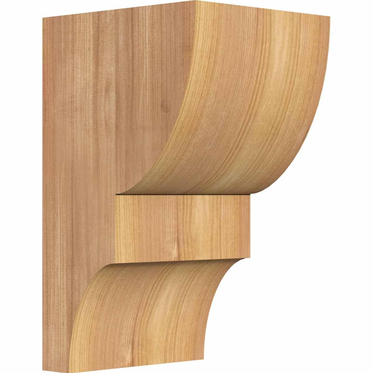Ekena Millwork COR06X06X10RID00SWR 5.5-in x 6-in x 10-in Ridgewood Unfinished Western red cedar Wood Paintable/Stainable Corbel