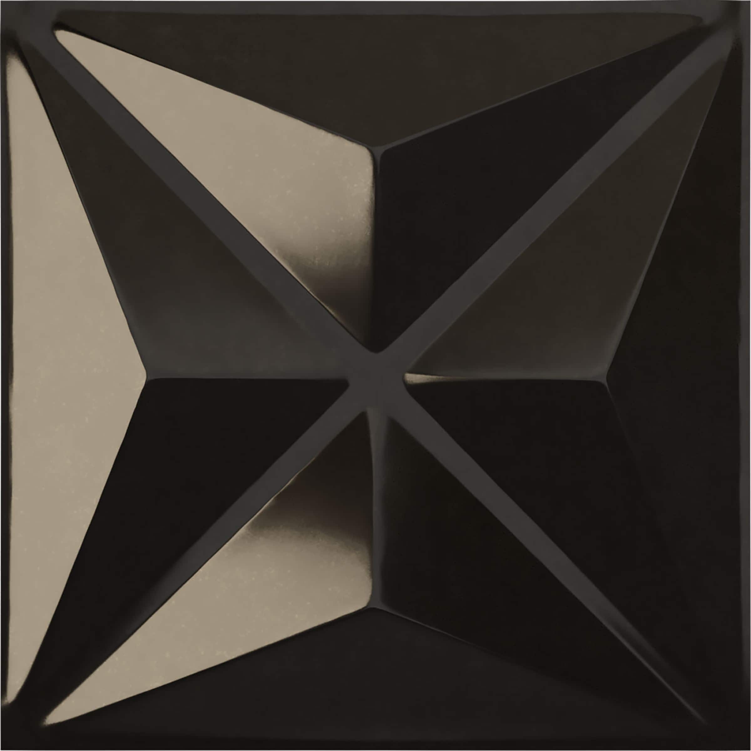 Ekena Millwork WP12X12KEECA 11-7/8-in x 11-7/8-in Embossed Paintable/Stainable Black PVC Wall Panel ( 0.98-sq ft )