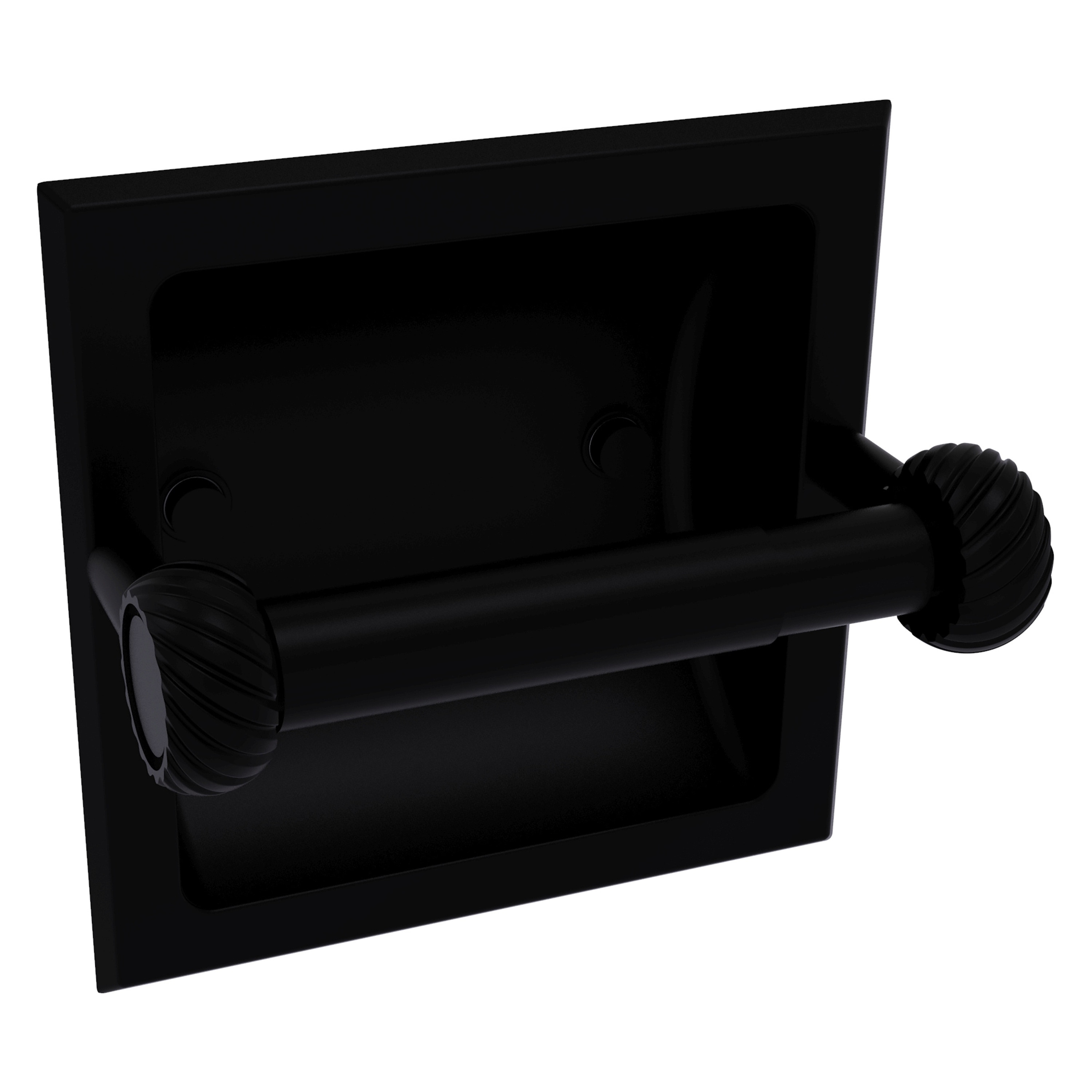 Recessed Multi-Roll Toilet Tissue Dispenser, Matte Black