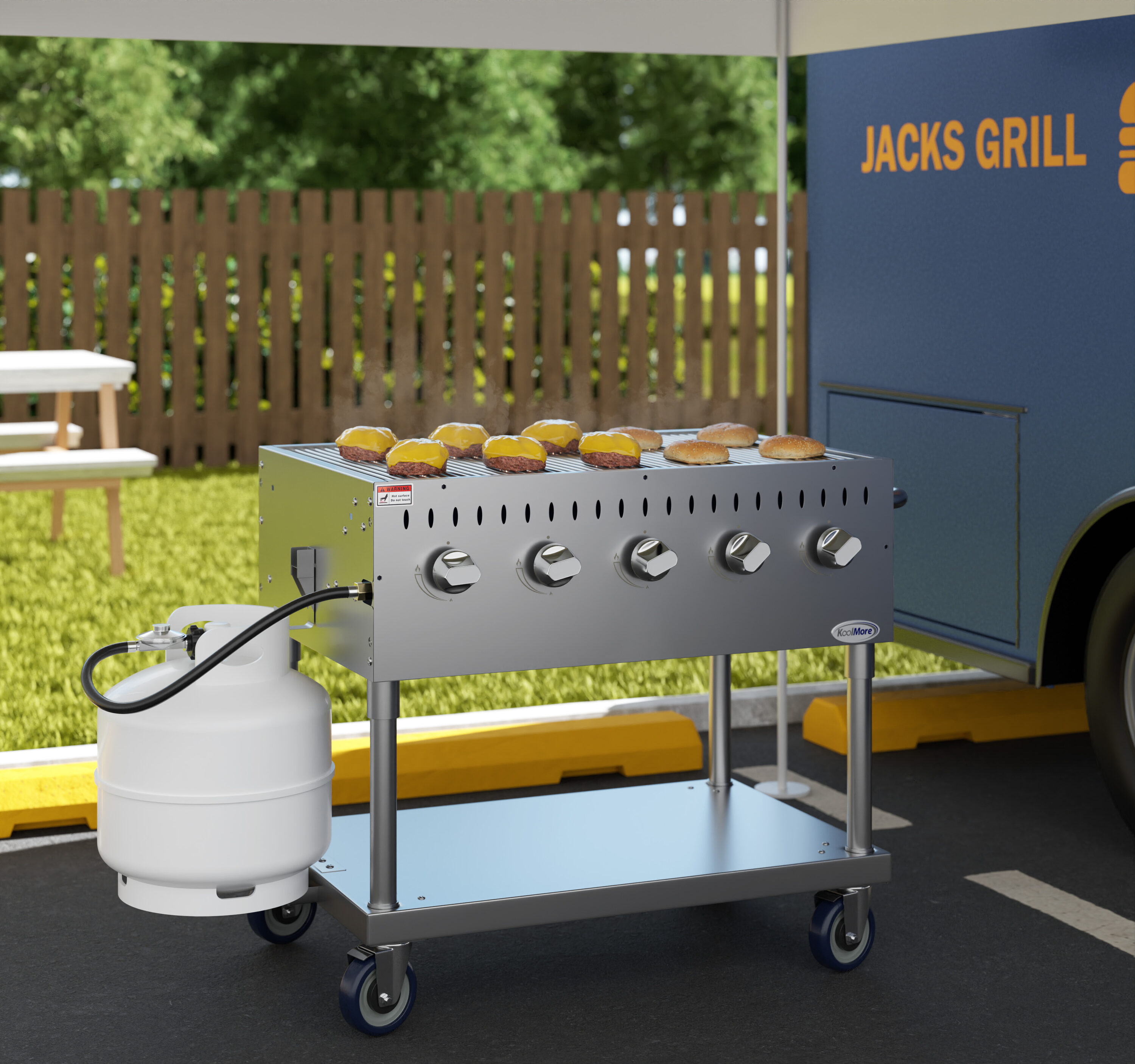 KoolMore LOW-KM-CGM-36 Gas-Grill - View #3