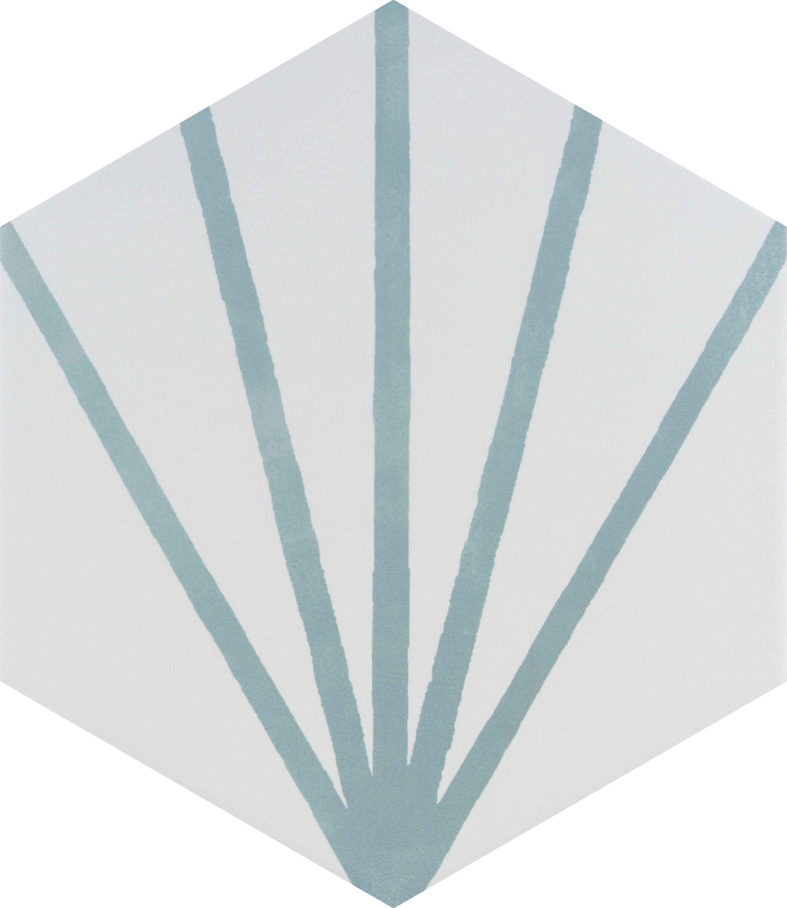 Affinity Tile FBT9HXAGDA Horizon Aguamarina 8-in x 9-in Matte Ceramic Patterned Hexagon Tile (8.88-sq. ft/ Carton)