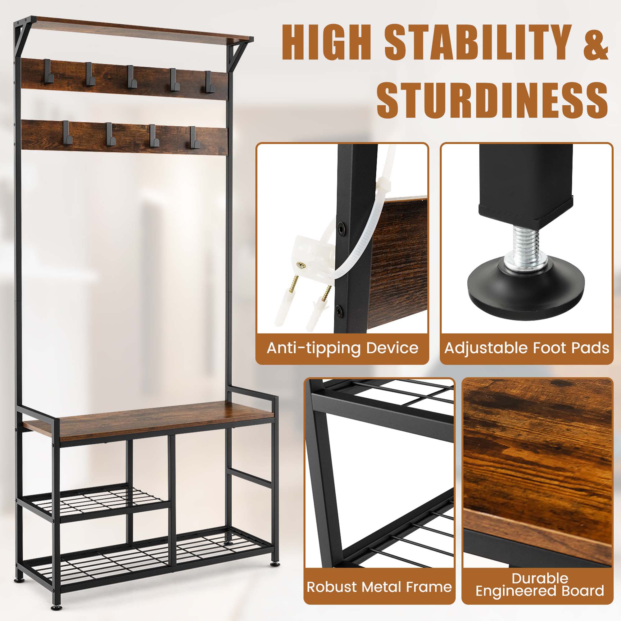 Goplus LWS00497 Coatrack-Stands-Pedestals - View #7