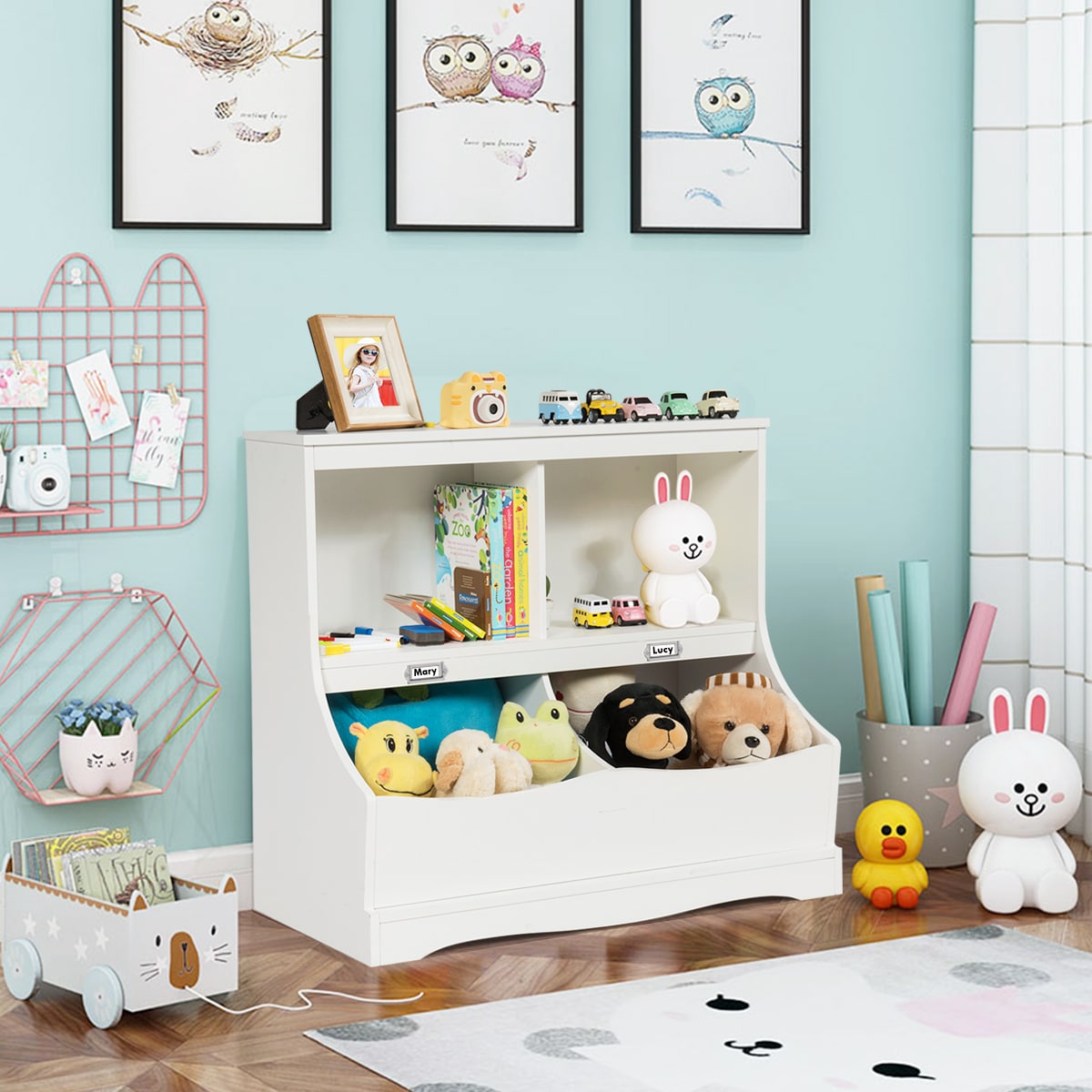 Tidy Books Toy Storage Box for Small Toys - Ivory