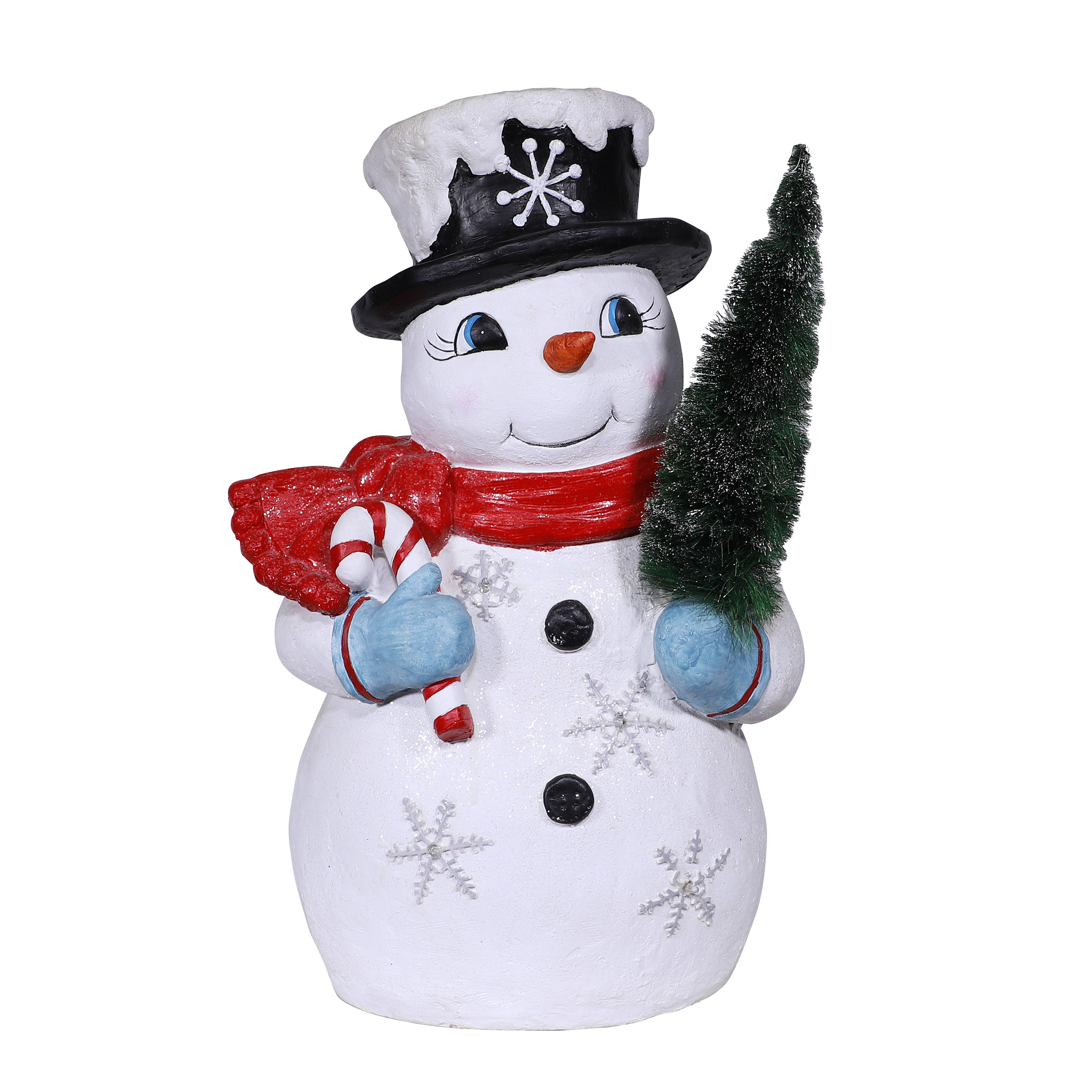 Christmas Snowman Lantern Statue Decor Alpine 5 x 9 x 23 LED 