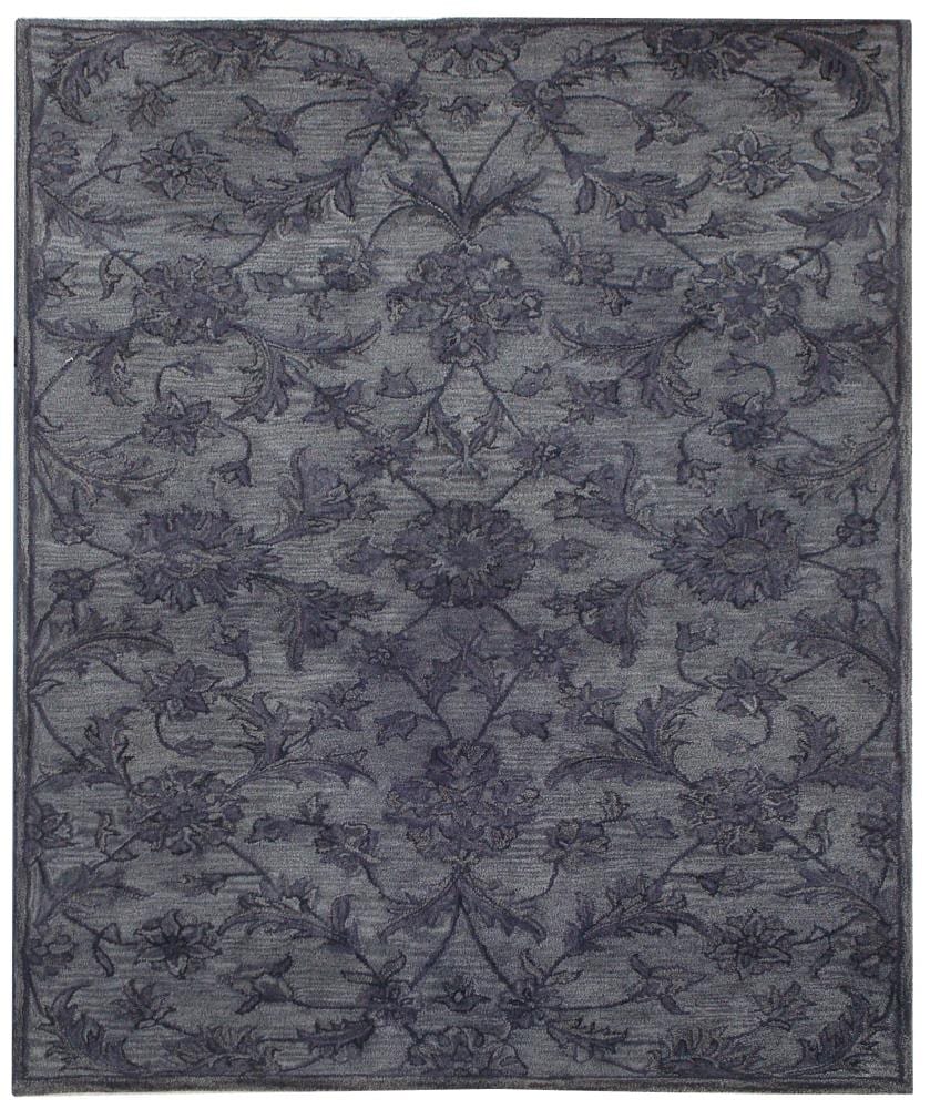 Safavieh AT824B-5 Antiquity Tousher 5 x 8 (ft) Tufted Wool Gray/Multi Rectangular Indoor Floral/Botanical Vintage Area rug
