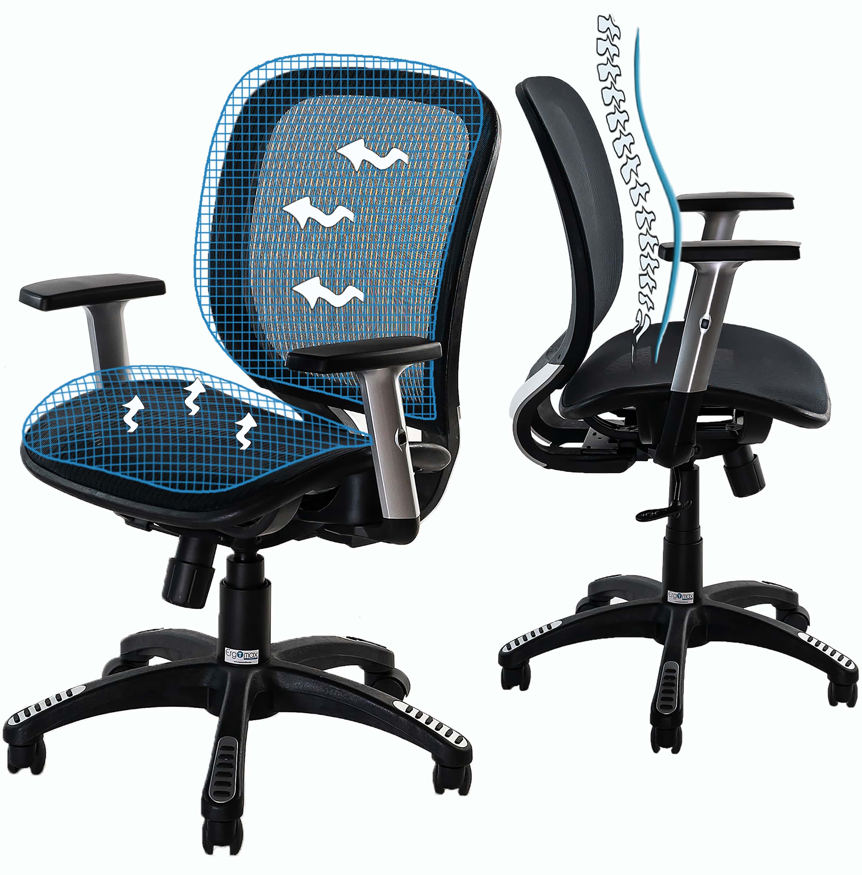 XBrand MSH102BK Office-Chairs - View #7