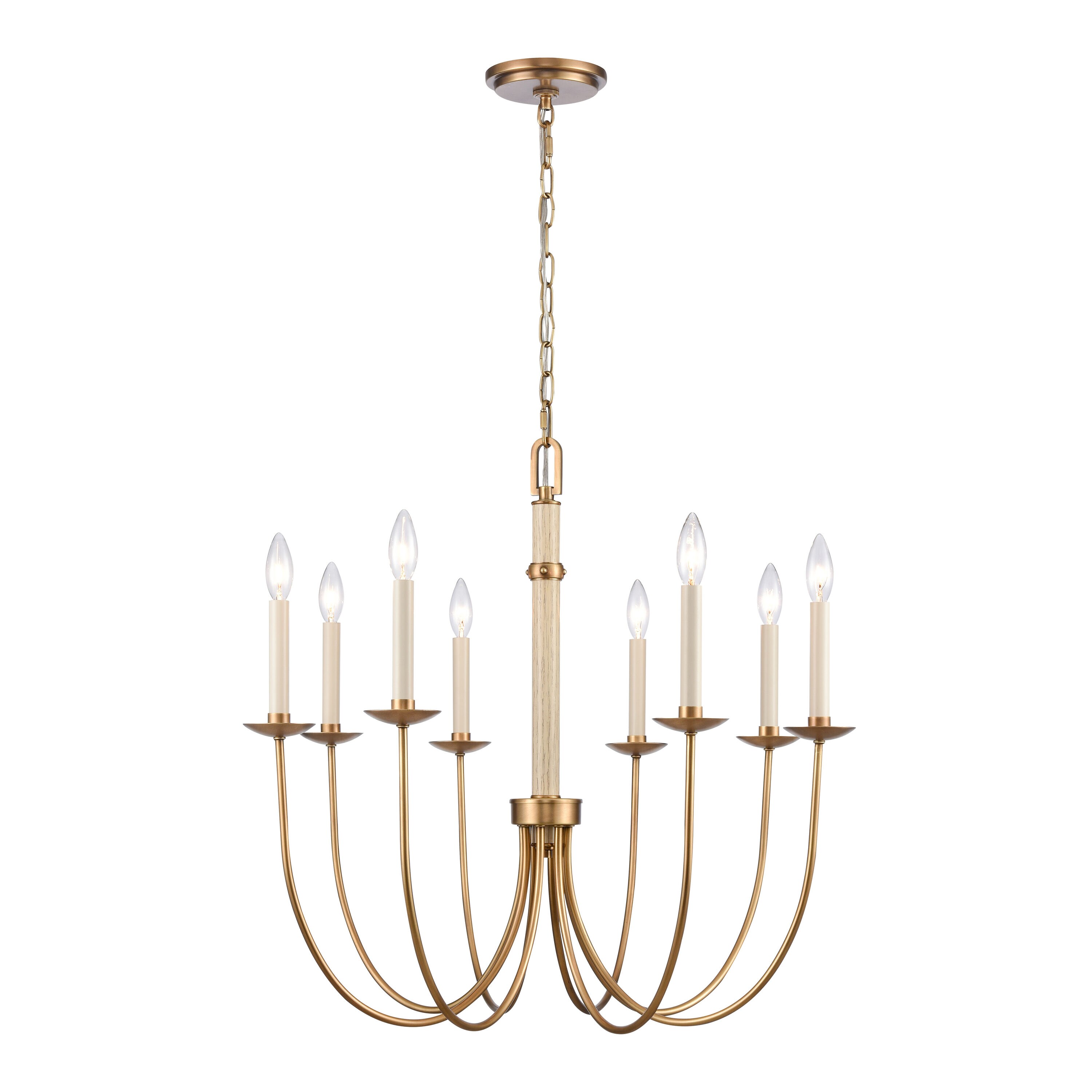 Westmore by ELK Lighting LW-202302010208 Willow Brass Transitional For Use in Bedrooms, Dining Rooms, Foyers, Living Rooms Chandelier