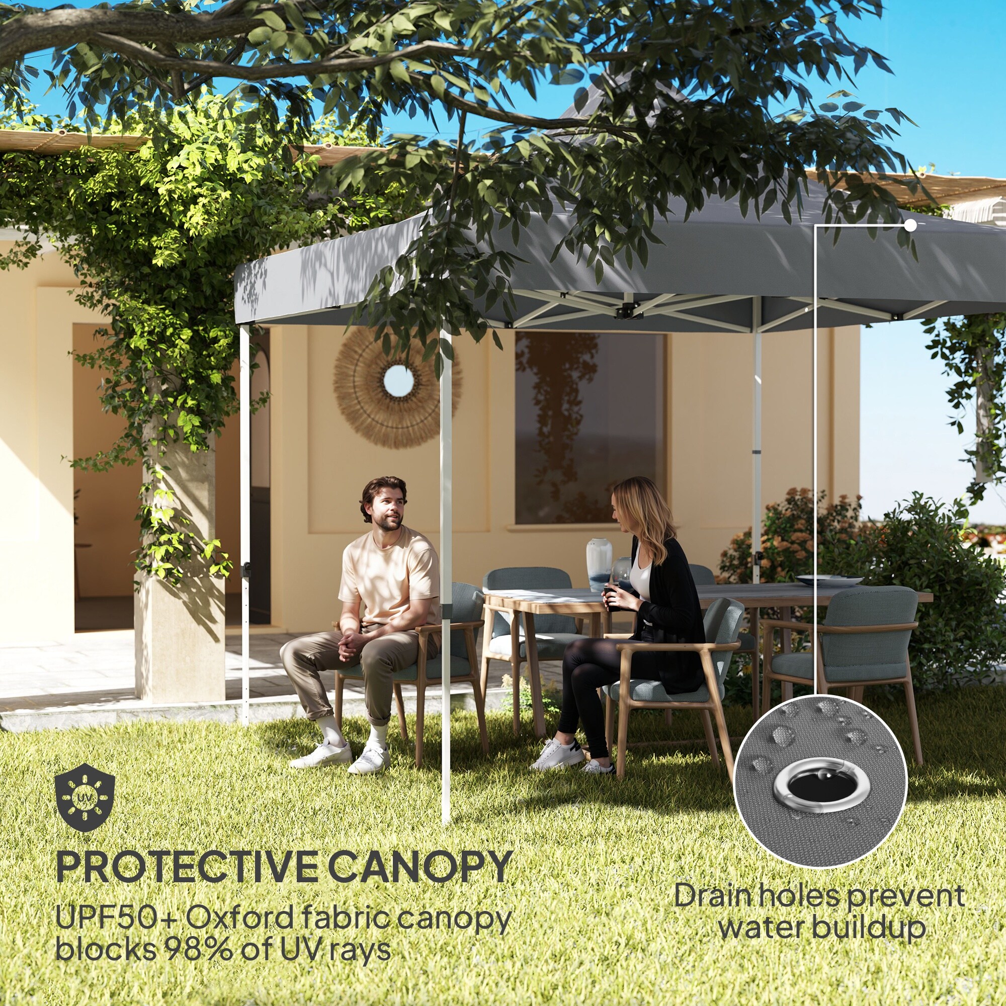 Outsunny 84C-606V00GY Wood-Resin-Gazebos - View #5