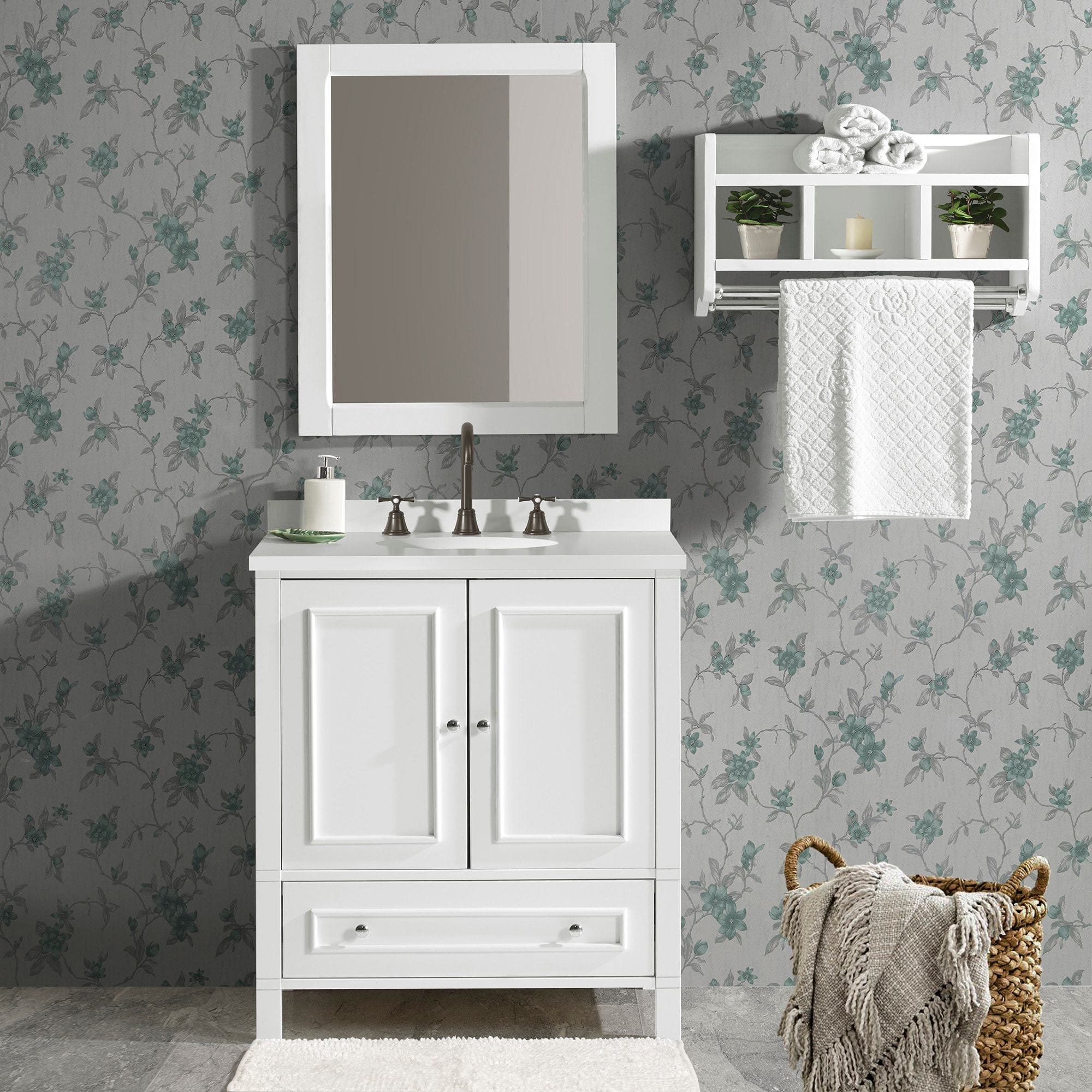 Alaterre Furniture AVAN30WHBB vanities - View #3