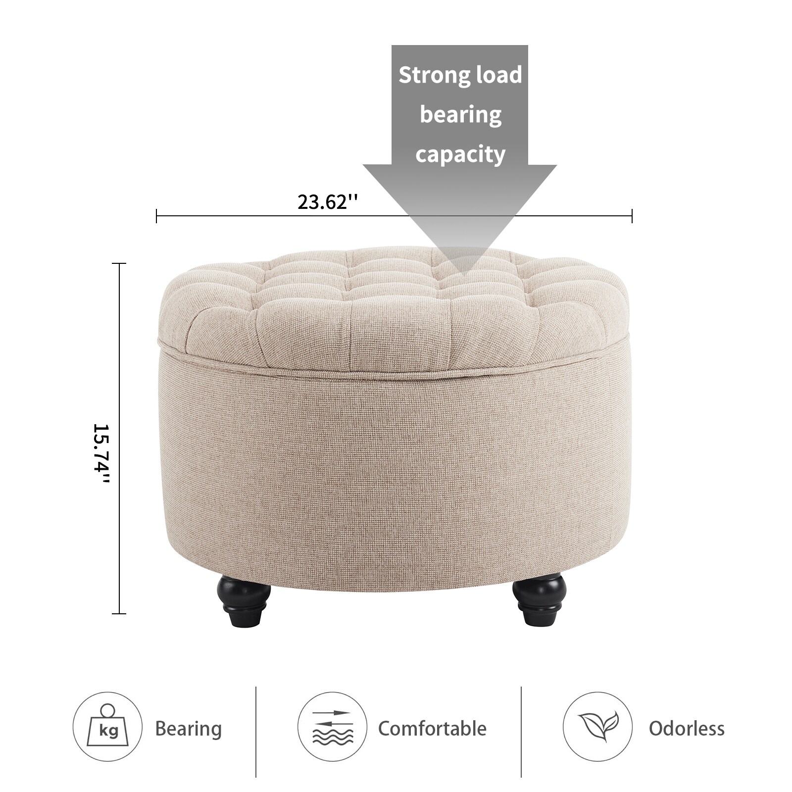BWE A-9STOOL-03-LC Indoor-Ottomans - View #7