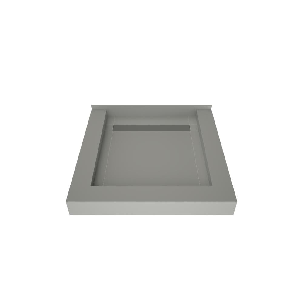 Redi Trench RT4848BTC-PVC-SBN 48-in W x 48-in L with Back Drain Shower Base (Made For Tile)