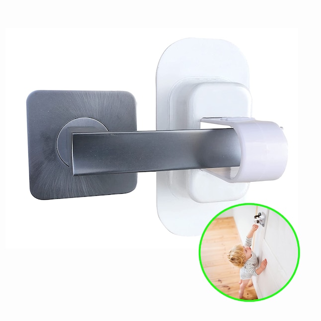 Dreambaby 2 Pack Adhesive Lever Door Lock, White
