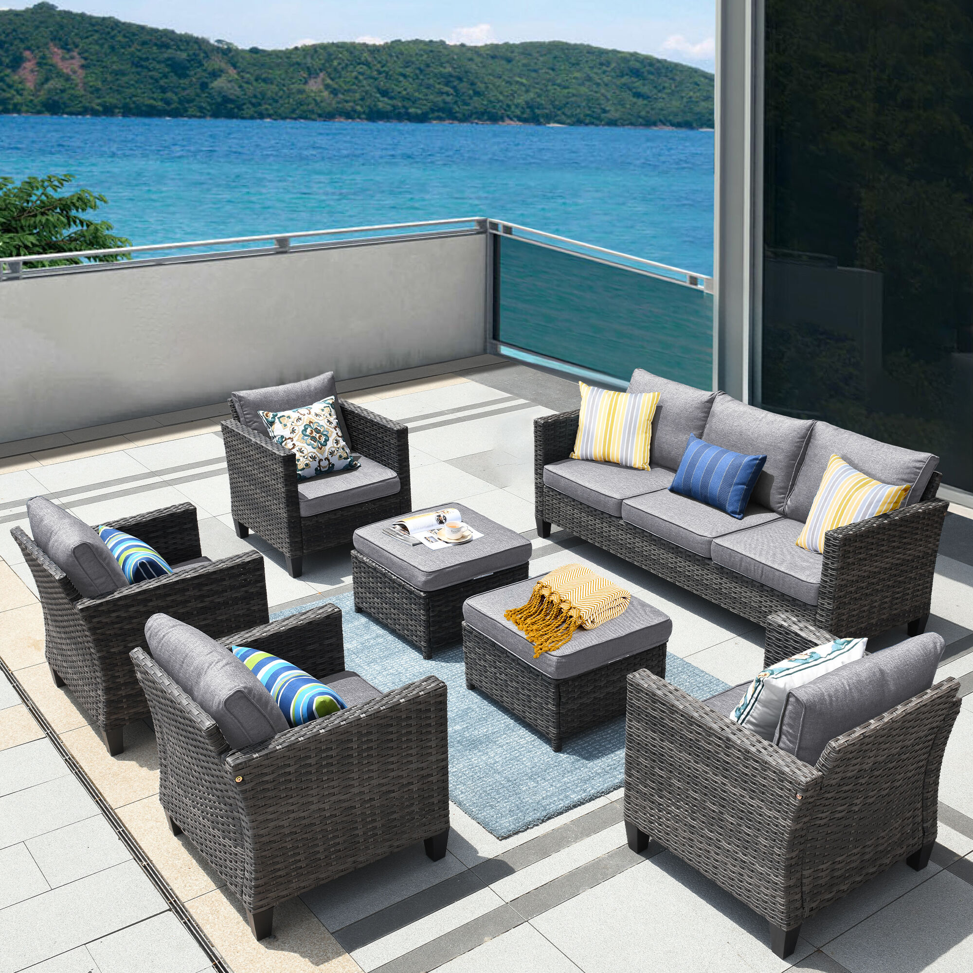 Ovios GRS002-7 Patio-Conversation-Sets - View #2