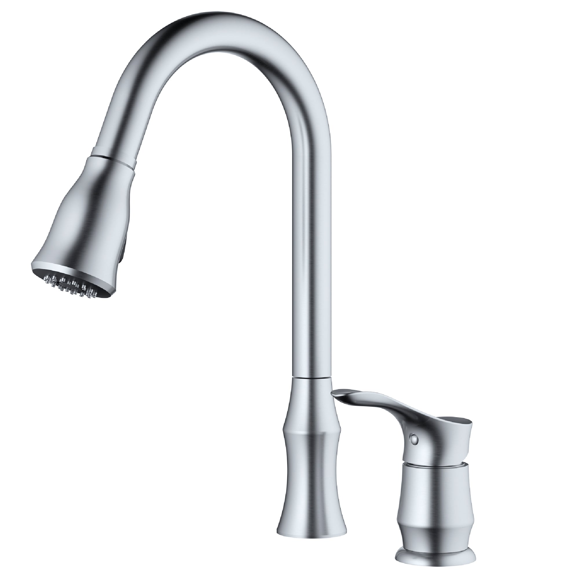 Karran KKF260SS Hillwood Stainless Steel Single Handle Deck-mount Pull-down Kitchen Faucet with Sprayer