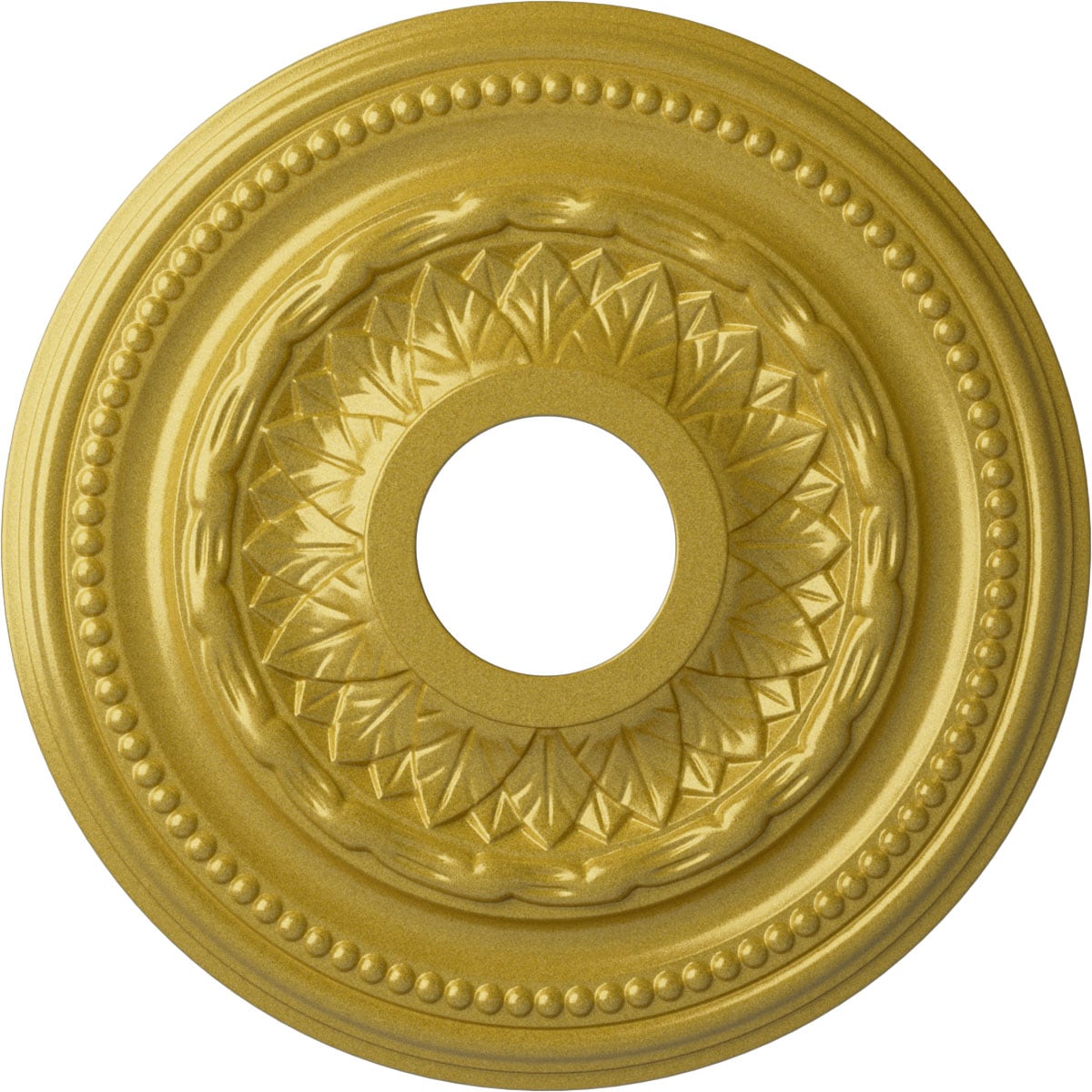 Ekena Millwork CM15GARGS Galway 15.75-in W x 15.75-in L Painted Rich Gold Polyurethane Whole Ceiling Medallion