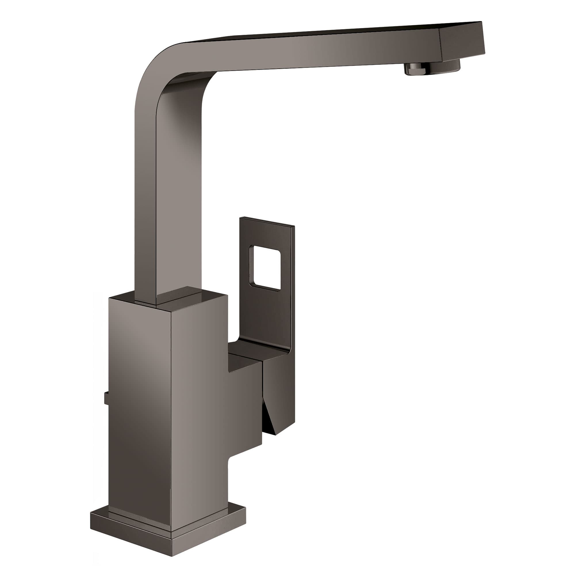 GROHE 23184A0A Eurocube 1.2 GPM Single Hole Lavatory Faucet in Hard Graphite (Valve Included)