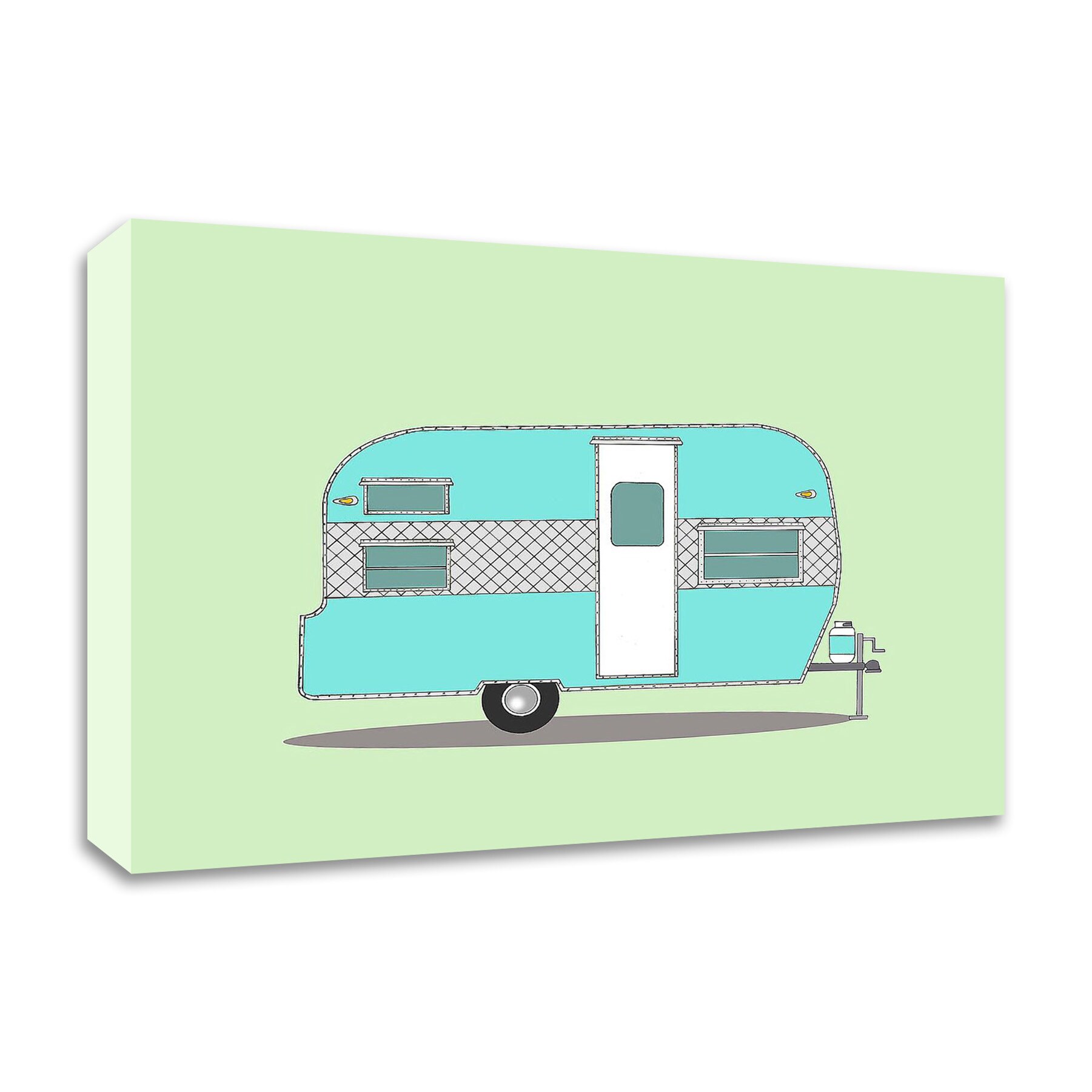 Tangletown Fine Art 8A505DC-2418 Frolic Camper Annie Bailey Art 18-in H x 24-in W Travel Print on Canvas