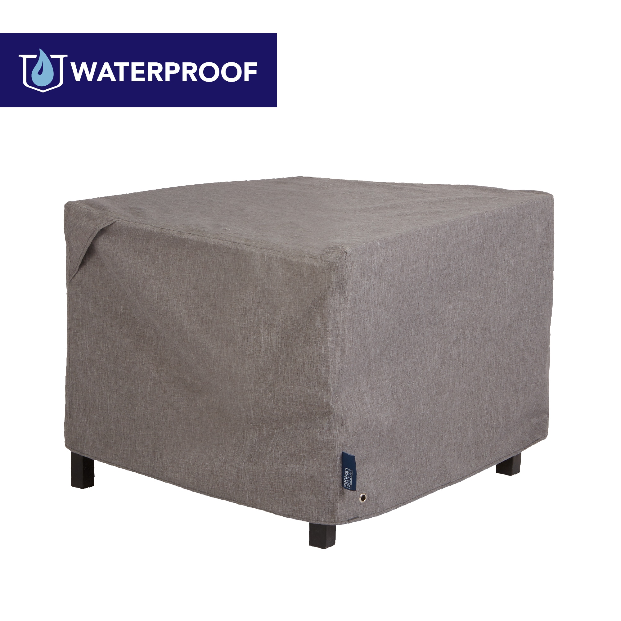 Modern Leisure Garrison 42-in Gray Square Firepit Cover in the 