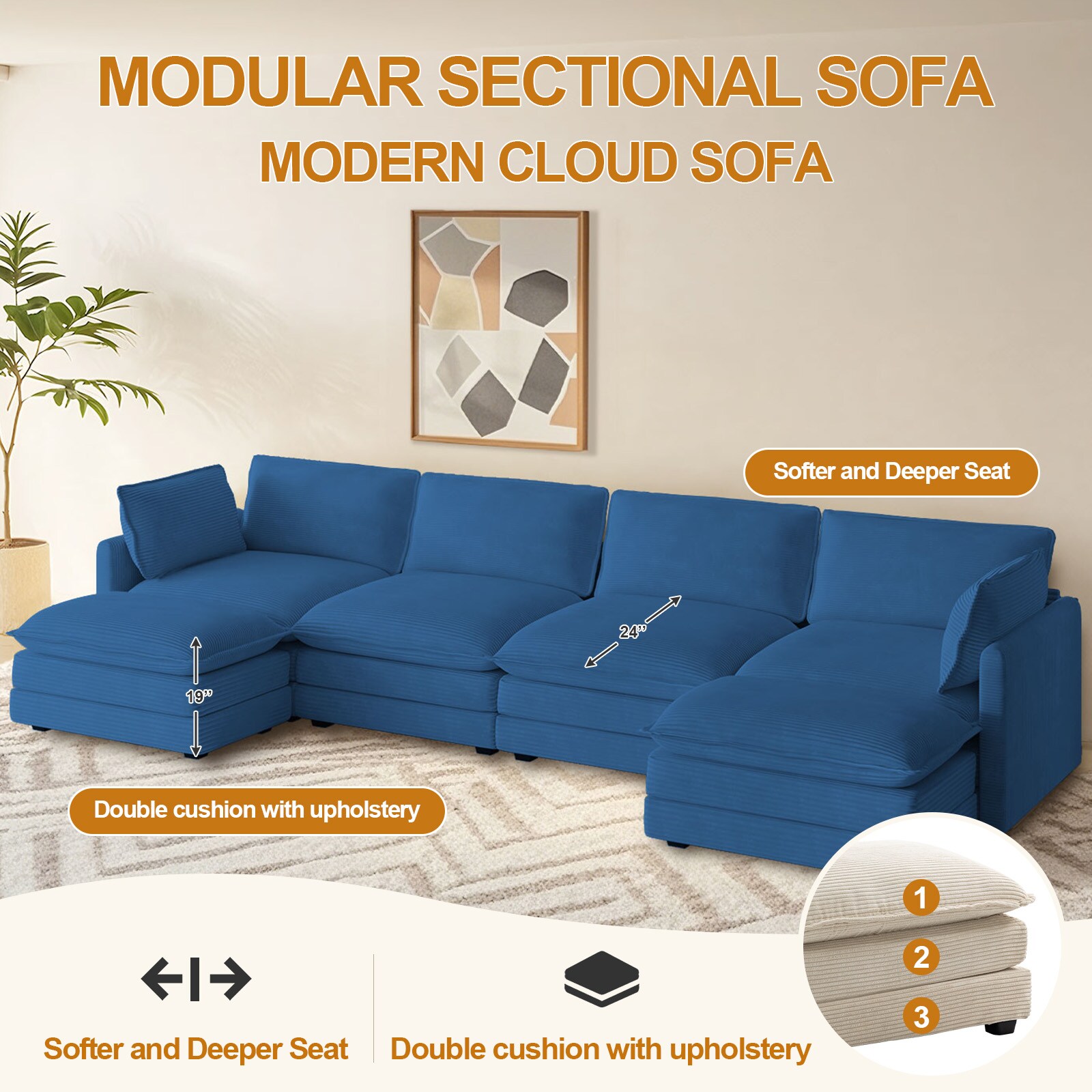 VOUA SAF-DXR3-NV Sofas-Loveseats - View #5
