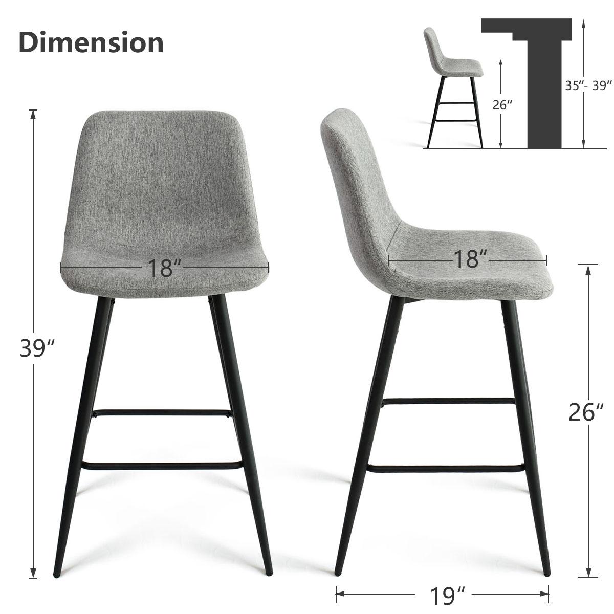 Maison Boucle BINGO-MB-GREY-4 stools - View #3