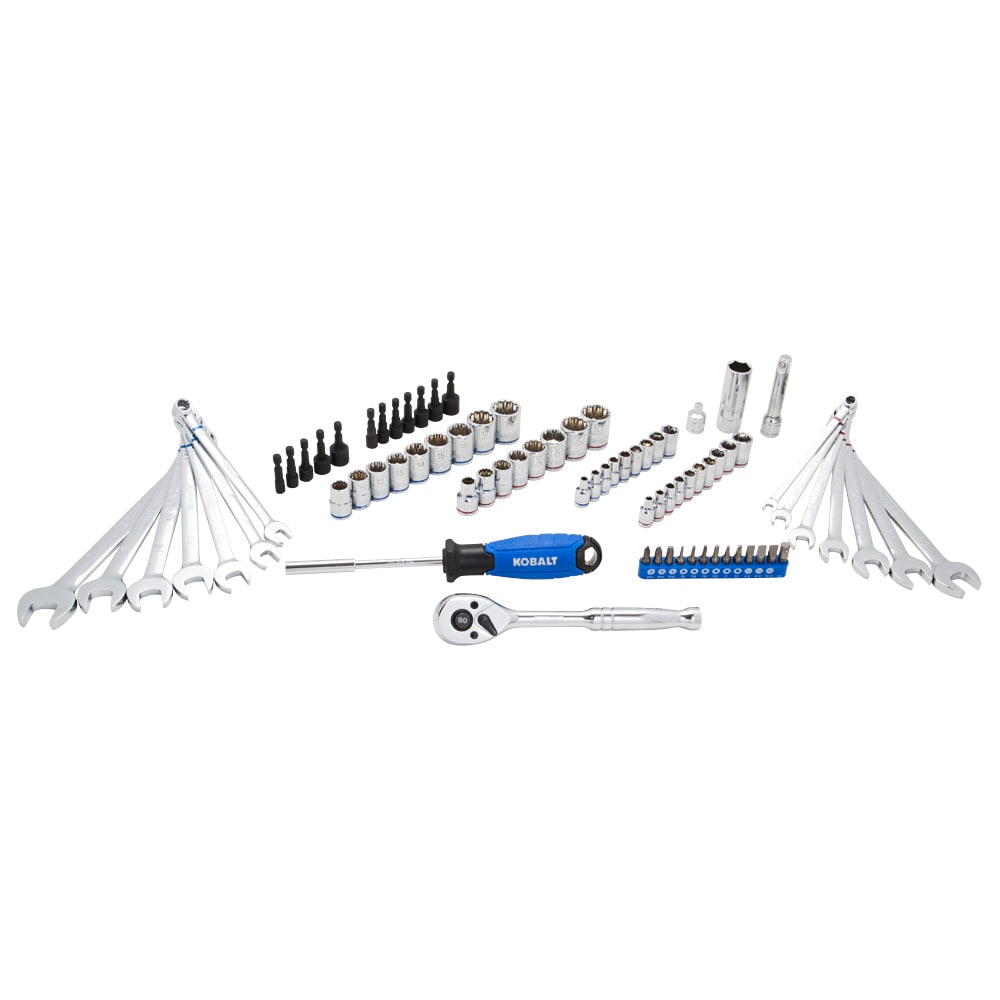 Kobalt 89816 80 -Piece Standard (SAE) and Metric combination Mechanics Tool Set with Soft Case