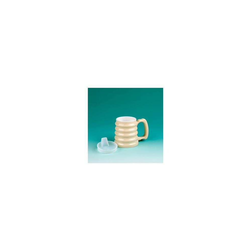Ableware RMBI470  Maddak Hand-to-Hand Mug with Lid