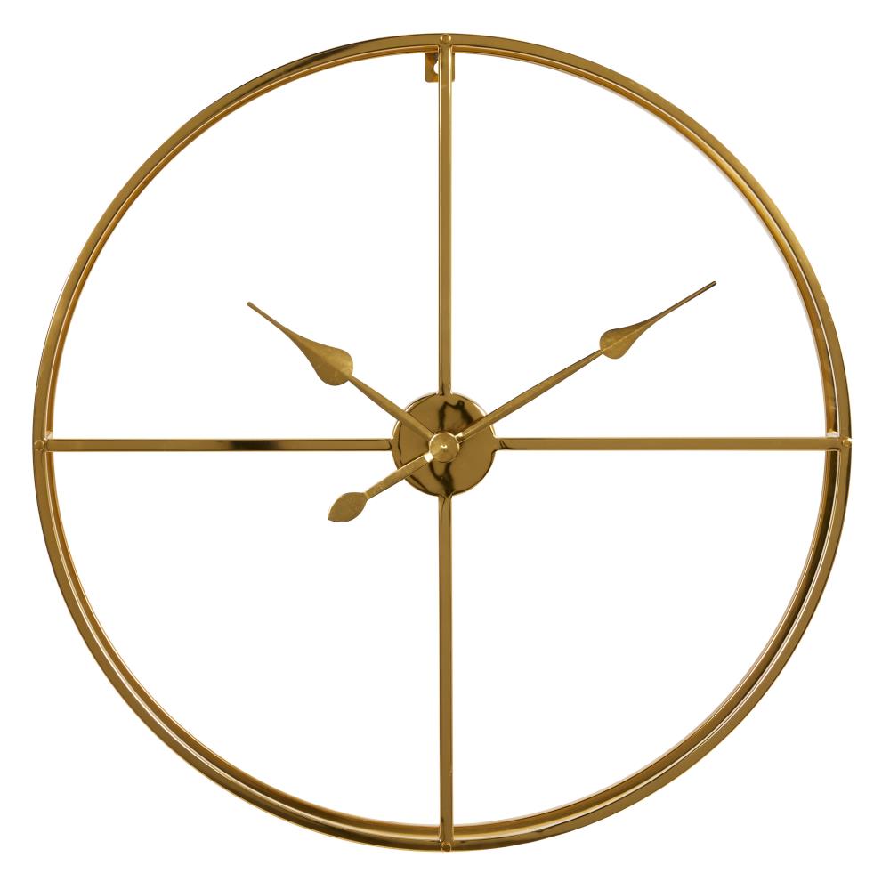 Venus Williams Modern Round Gold Metal Floating Wall Clock 30 x 30 at ...