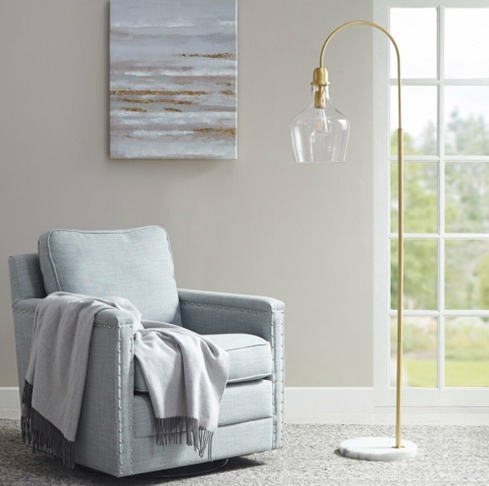 ZAKLOOP XU03597670 Floor Lamps 64.5-in Gold Shaded floor lamp Floor Lamp with Metal Shade