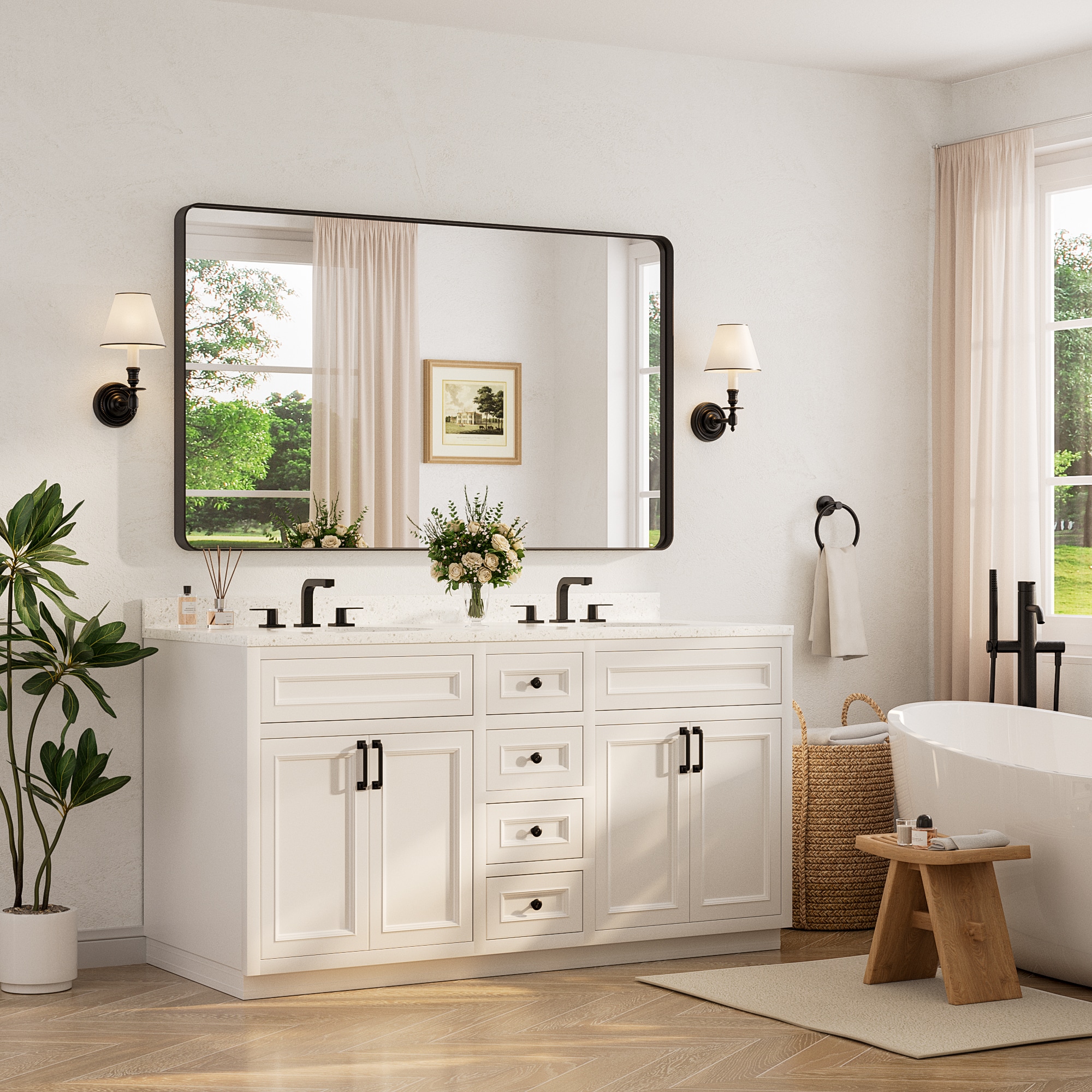 TETOTE LW-TE-BM15-15291BK Framed-Bath-Mirrors - View #2