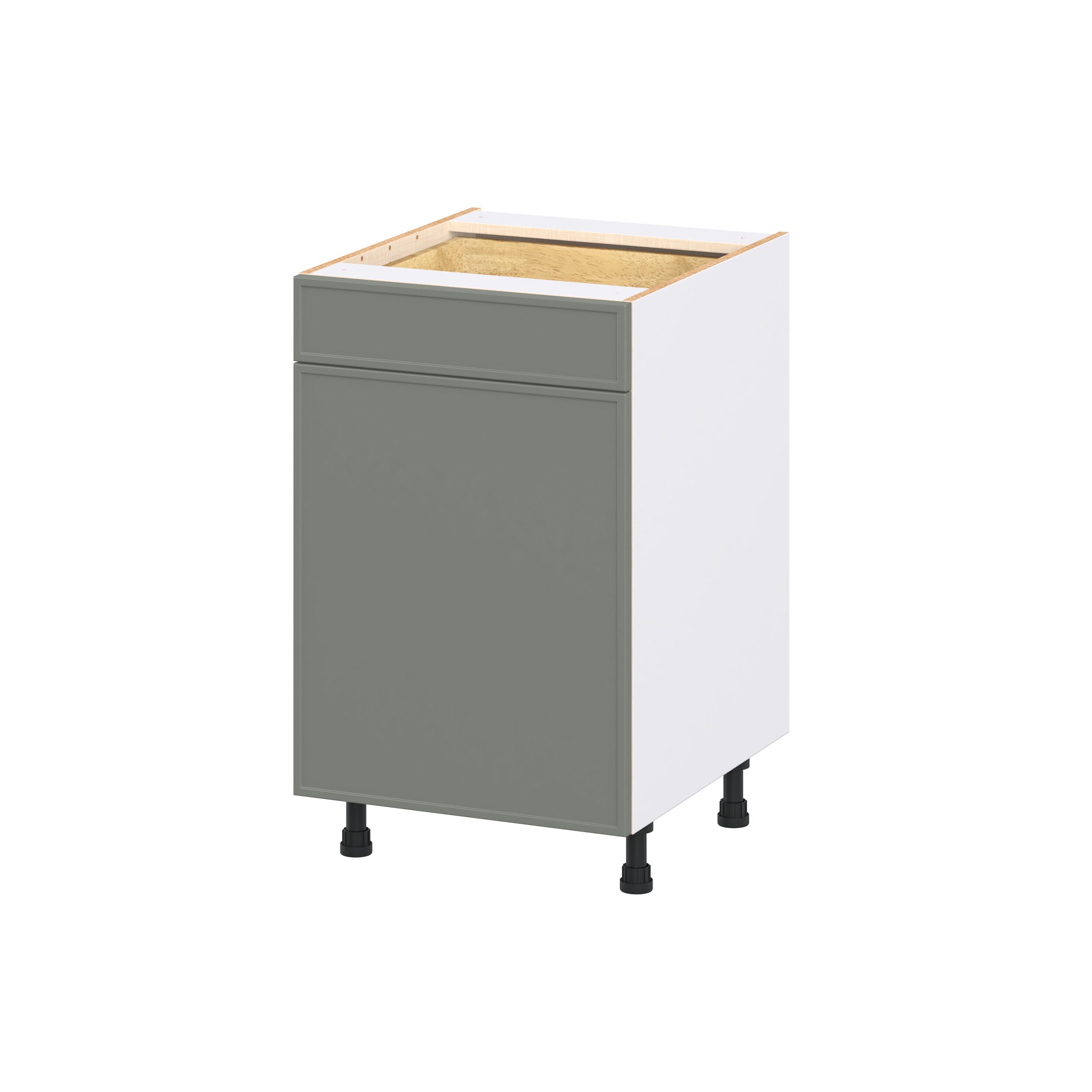 Hugo&Borg Concord 21-in W x 34.5-in H x 24.66-in D Moss Green Painted Base Fully Assembled Cabinet Flat Panel Slim shaker