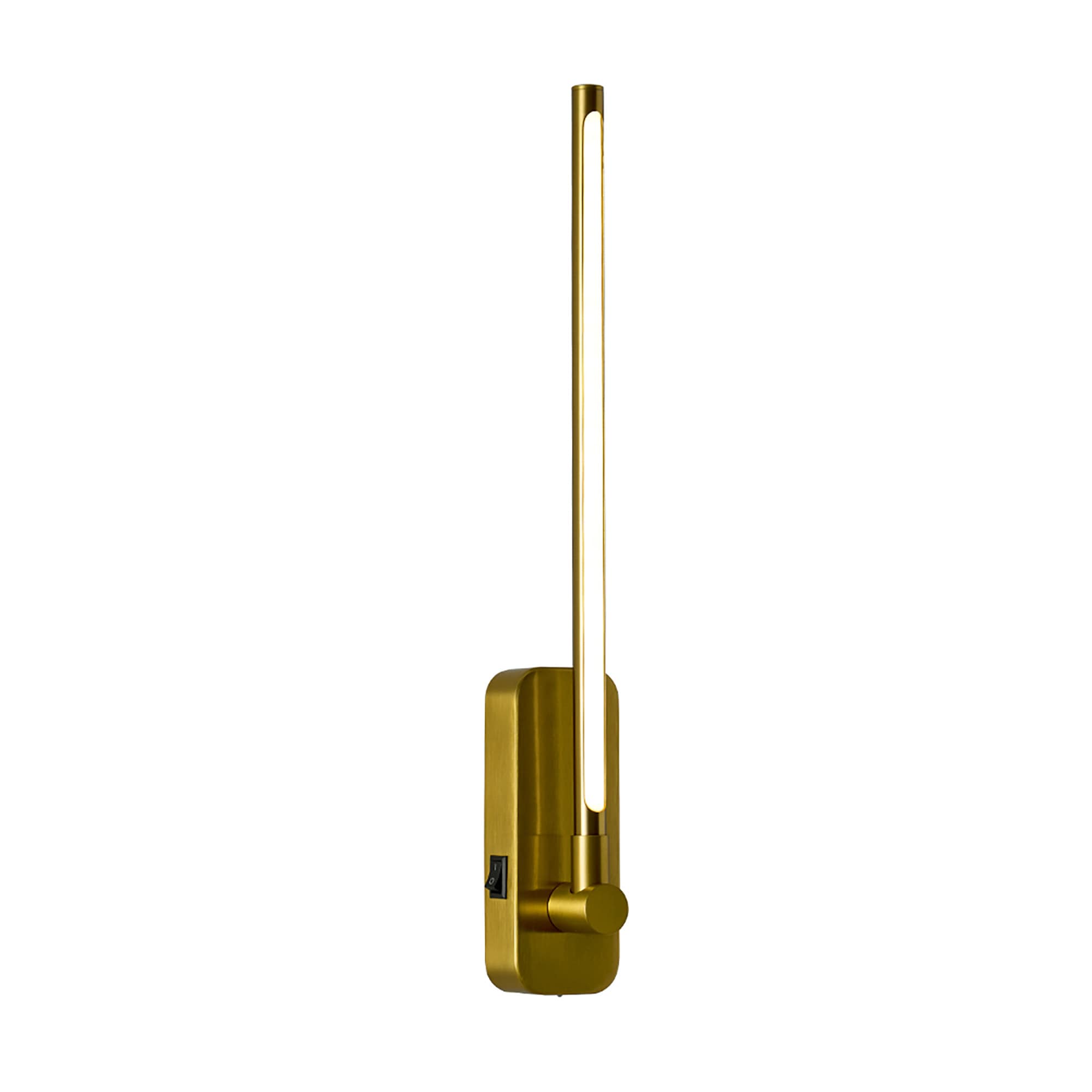 MENCOLULU - Wall Sconces 20.47-in W 1 -Light Gold Battery-operated Dry LED Wall Sconce