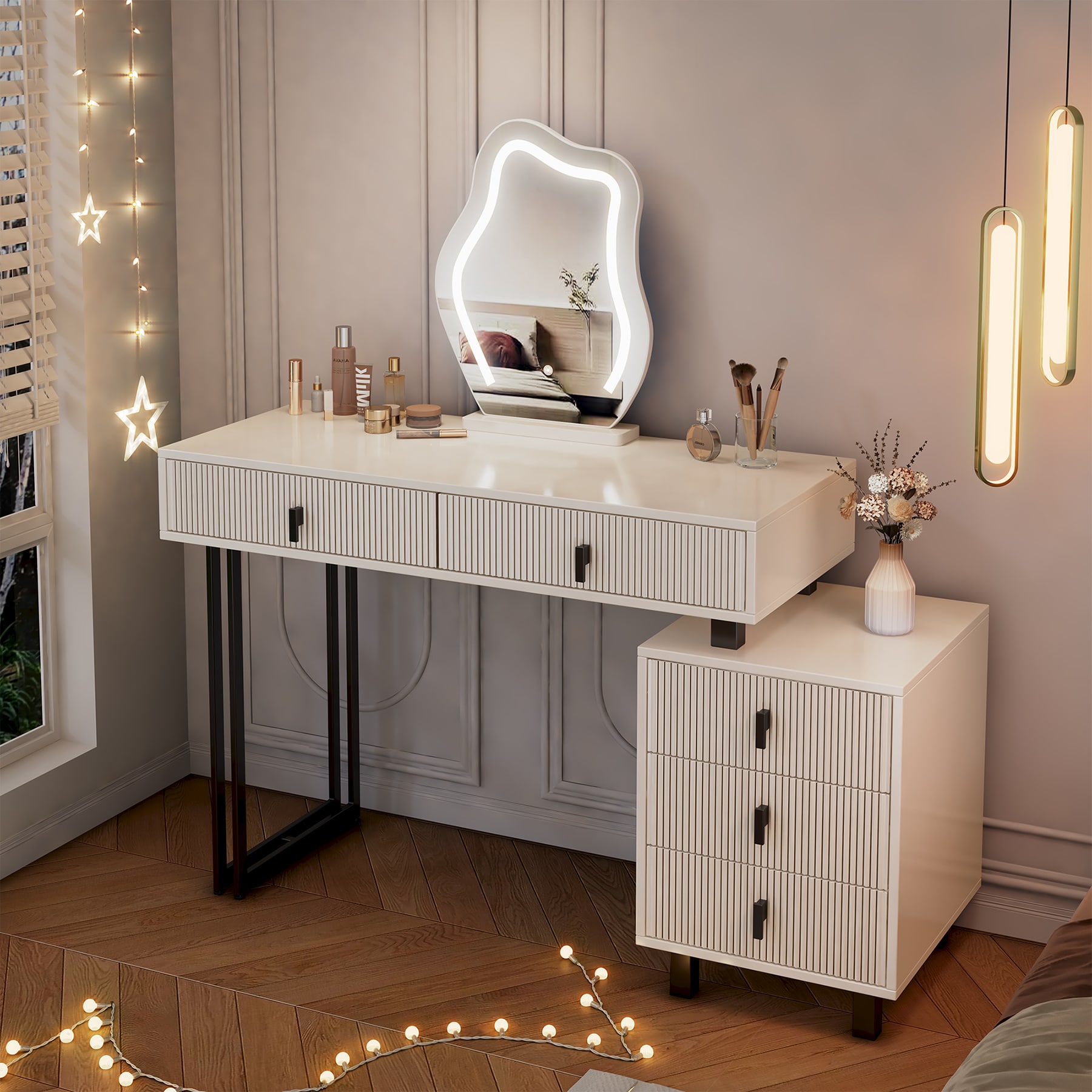 SINOFURN SYC080019WT Bedroom-Vanities - View #6