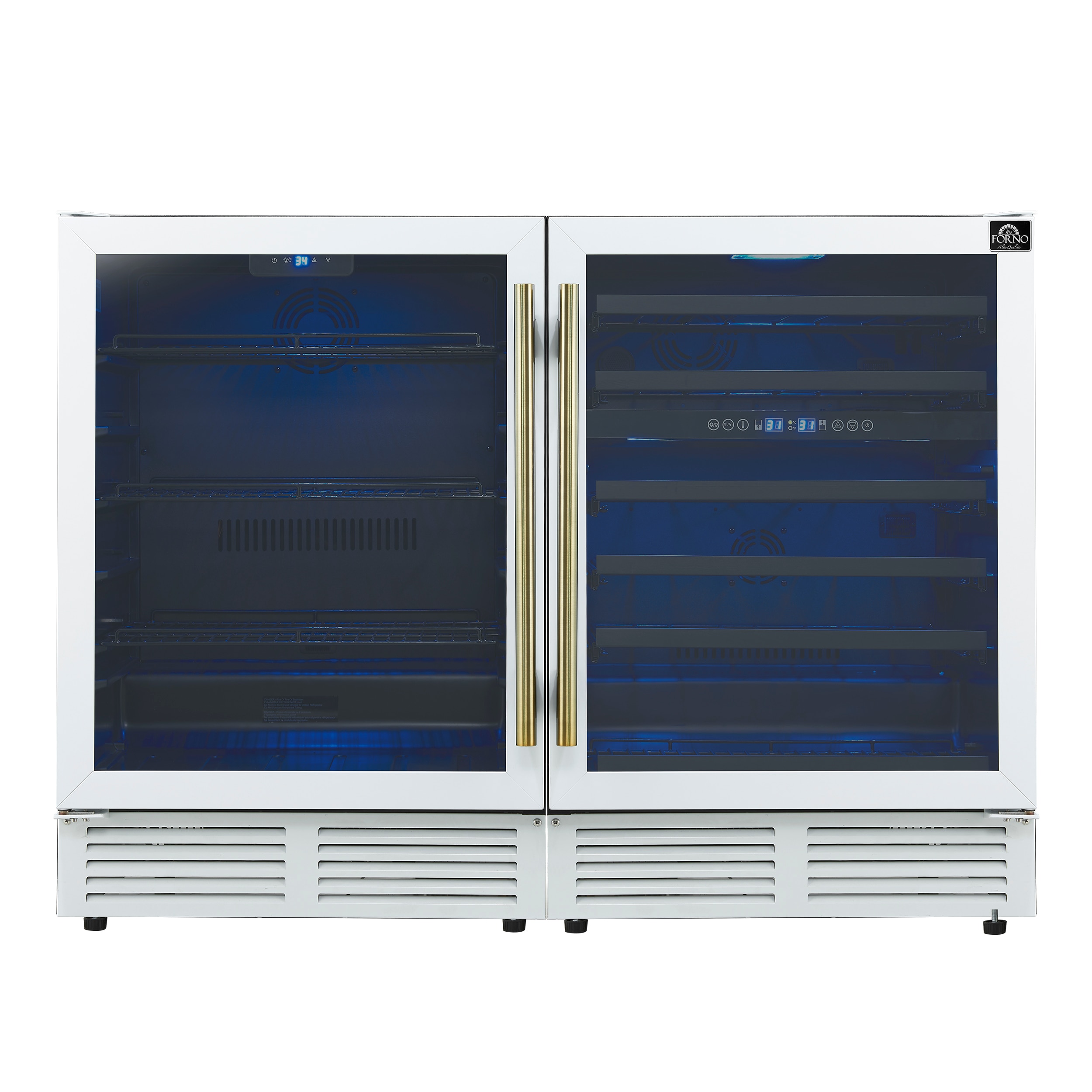 46.84-in W 51 -Bottles White Dual Zone Cooling Freestanding Indoor Wine Cooler