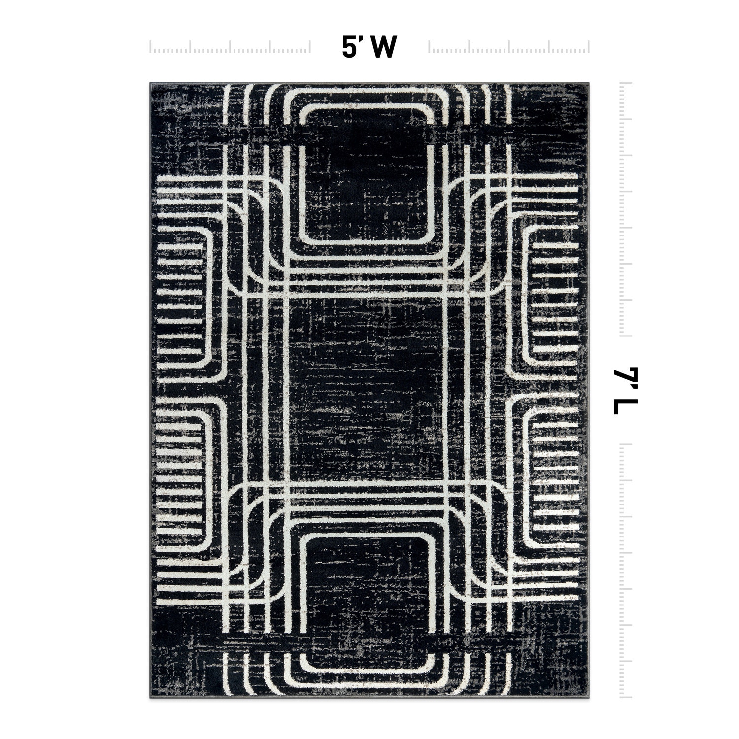World Rug Gallery WR104BLACK5X7 rugs - View #3