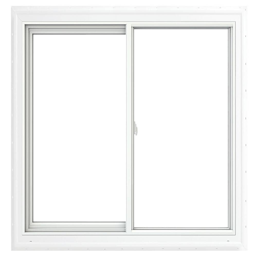 JELD-WEN Brickmould Vinyl 47-1/2-in x 47-1/2-in White Left-Handed Vinyl ...