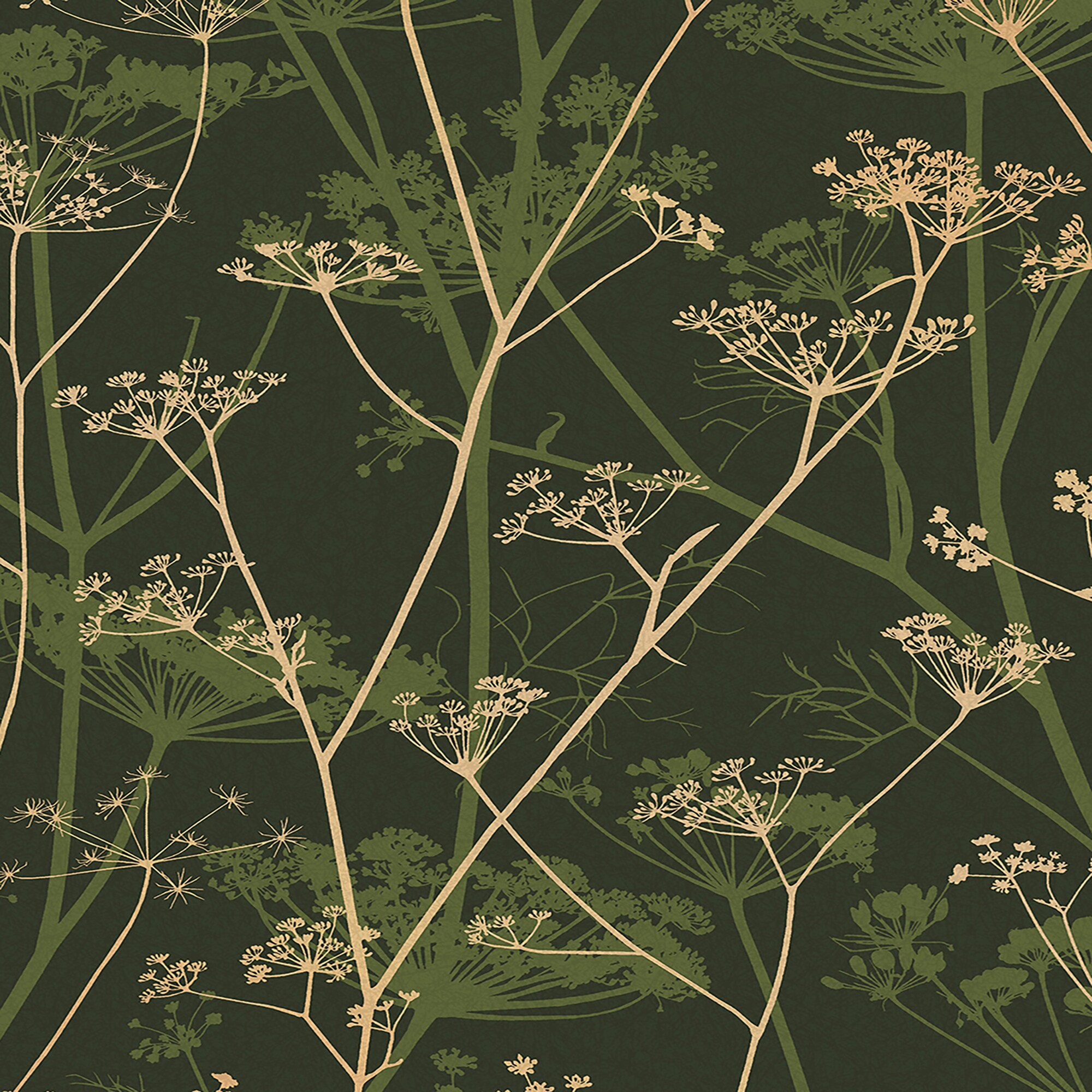 Graham & Brown Clarissa Hulse 20.5-in Sage/Gold Non-woven Floral 56-sq ft  Unpasted Paste The Wall Wallpaper Sample in the Wallpaper Samples  department at